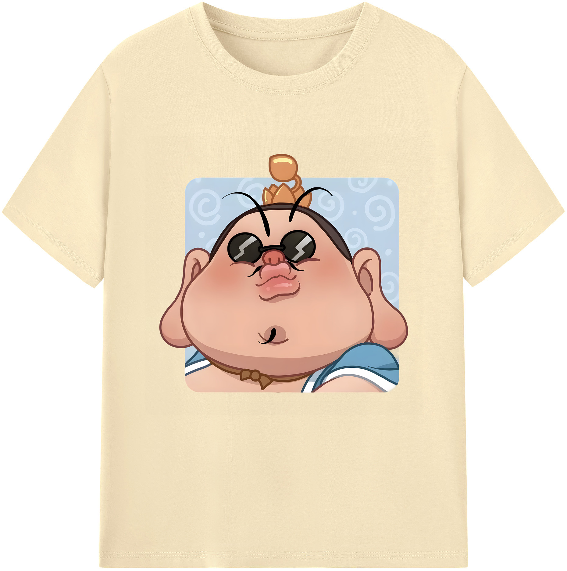 （画像用） Ne Zha 2 ナタ 魔童の大暴れ 綿100％半袖Tシャツ（フロントプリント）