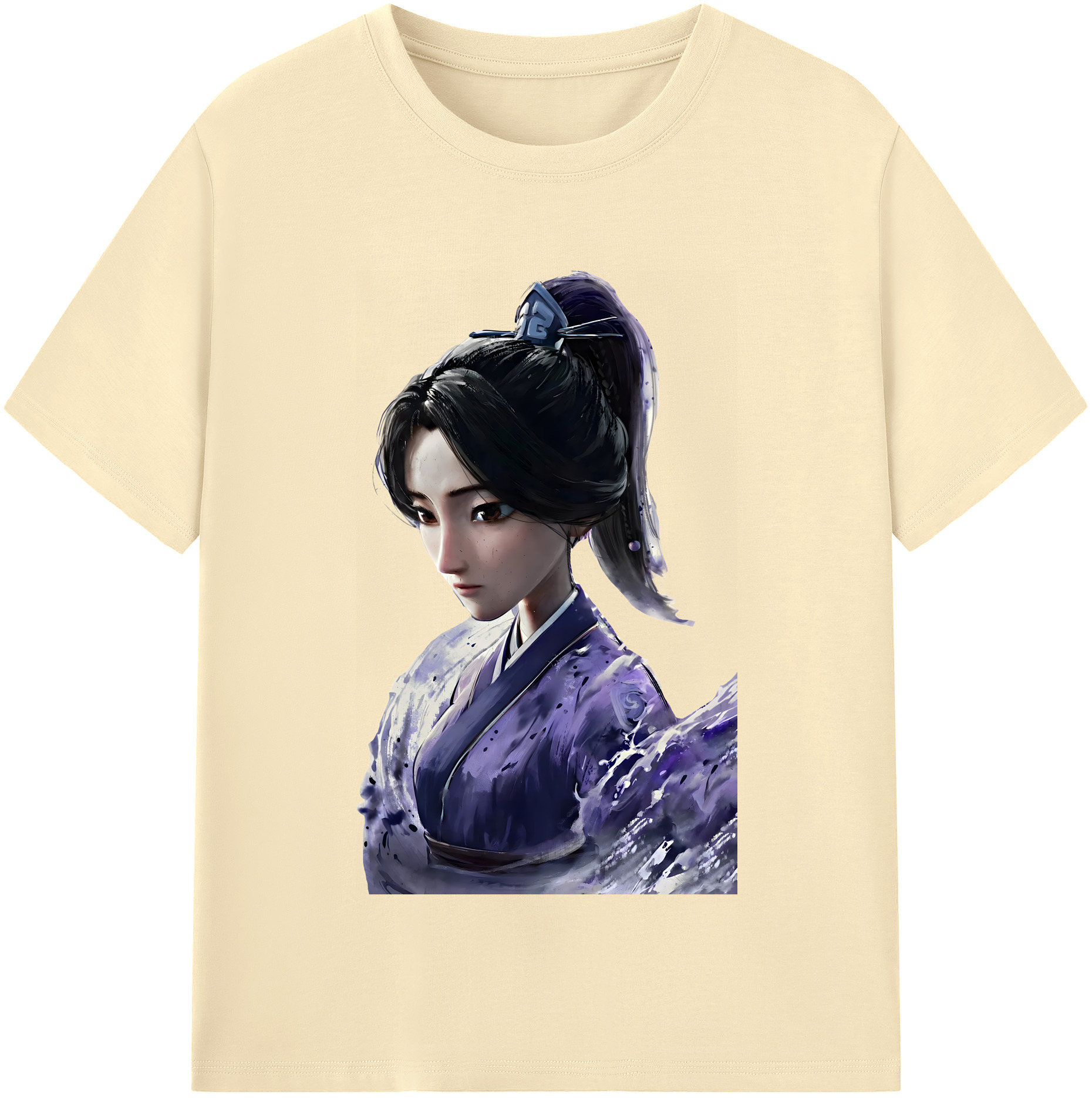 （画像用） Ne Zha 2 ナタ 魔童の大暴れ 綿100％半袖Tシャツ（フロントプリント）