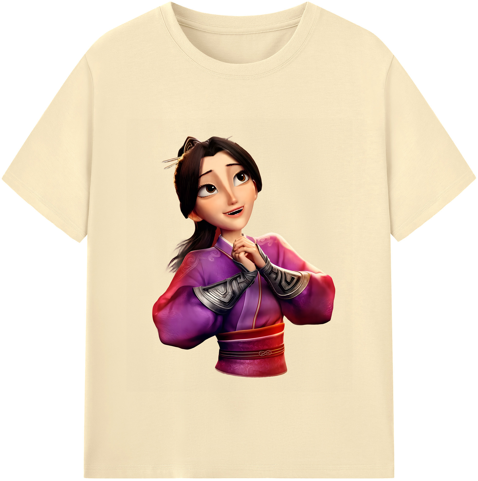（画像用） Ne Zha 2 ナタ 魔童の大暴れ 綿100％半袖Tシャツ（フロントプリント）