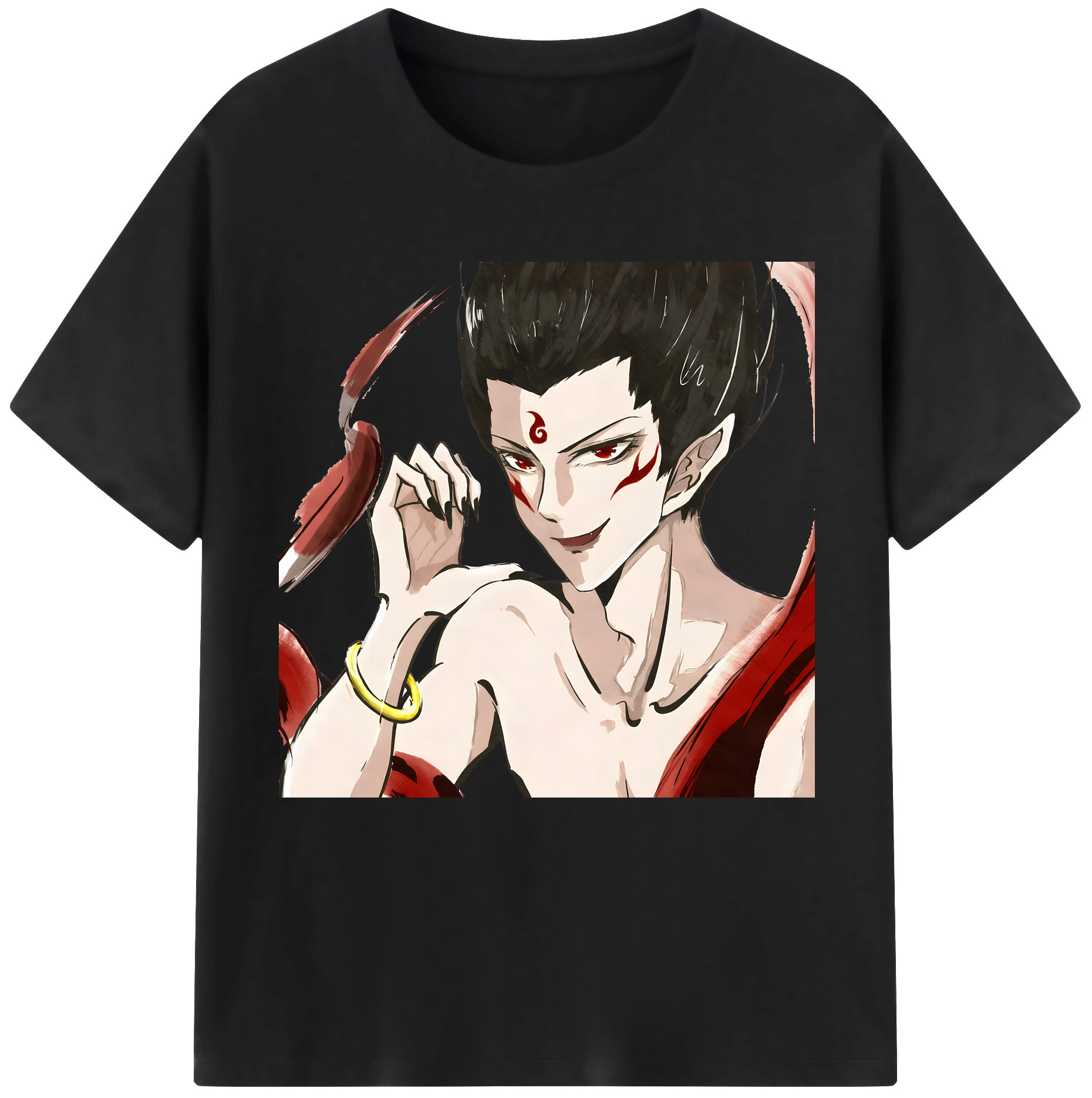 （画像用） Ne Zha 2 ナタ 魔童の大暴れ 綿100％半袖Tシャツ（フロントプリント）