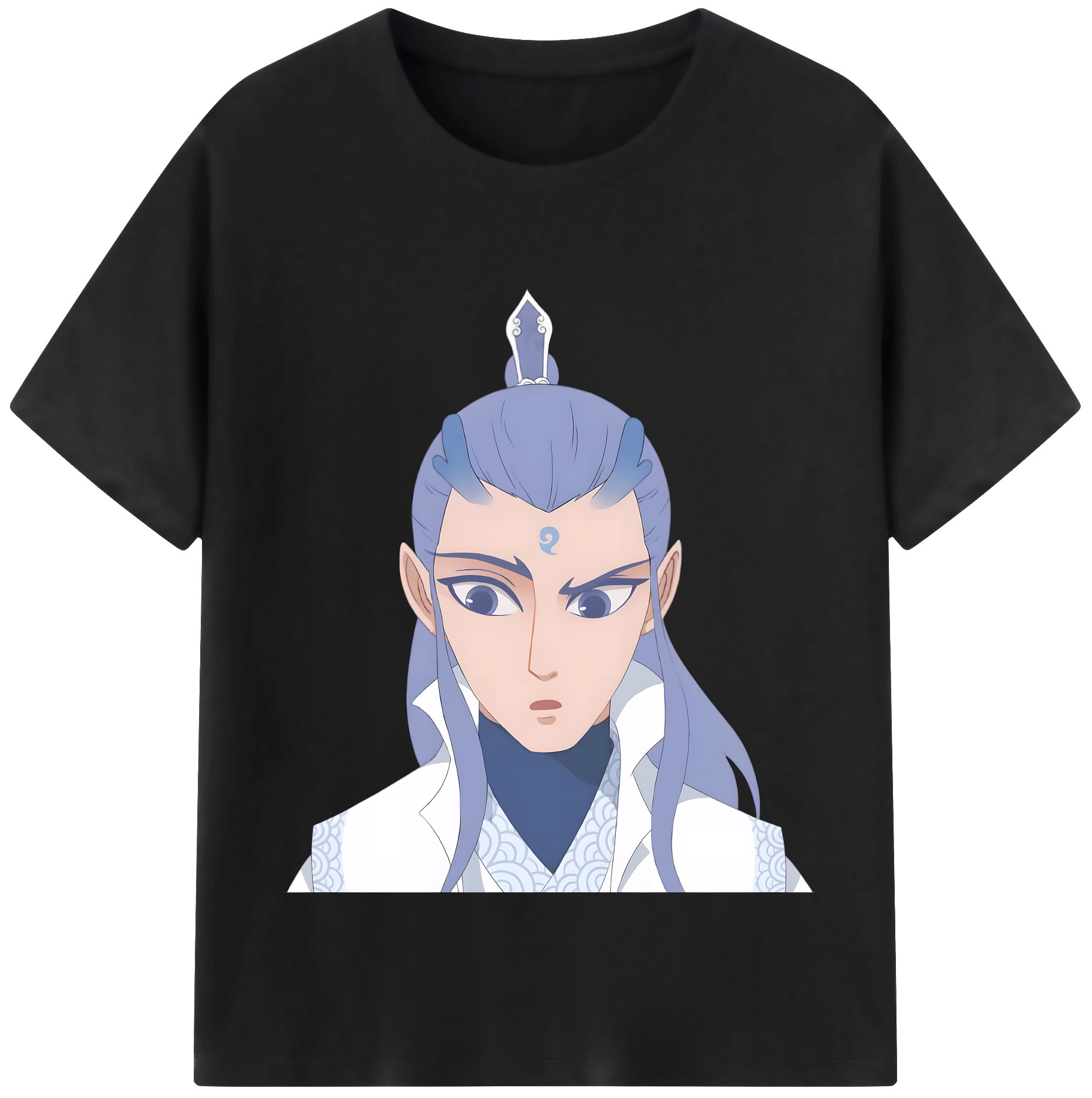 （画像用） Ne Zha 2 ナタ 魔童の大暴れ 綿100％半袖Tシャツ（フロントプリント）