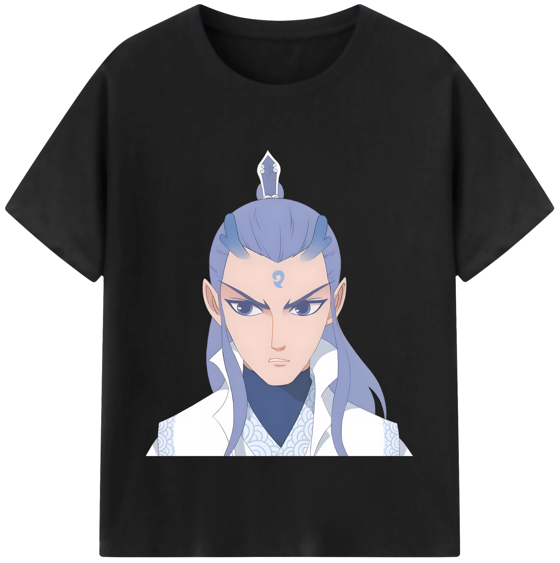 （画像用） Ne Zha 2 ナタ 魔童の大暴れ 綿100％半袖Tシャツ（フロントプリント）