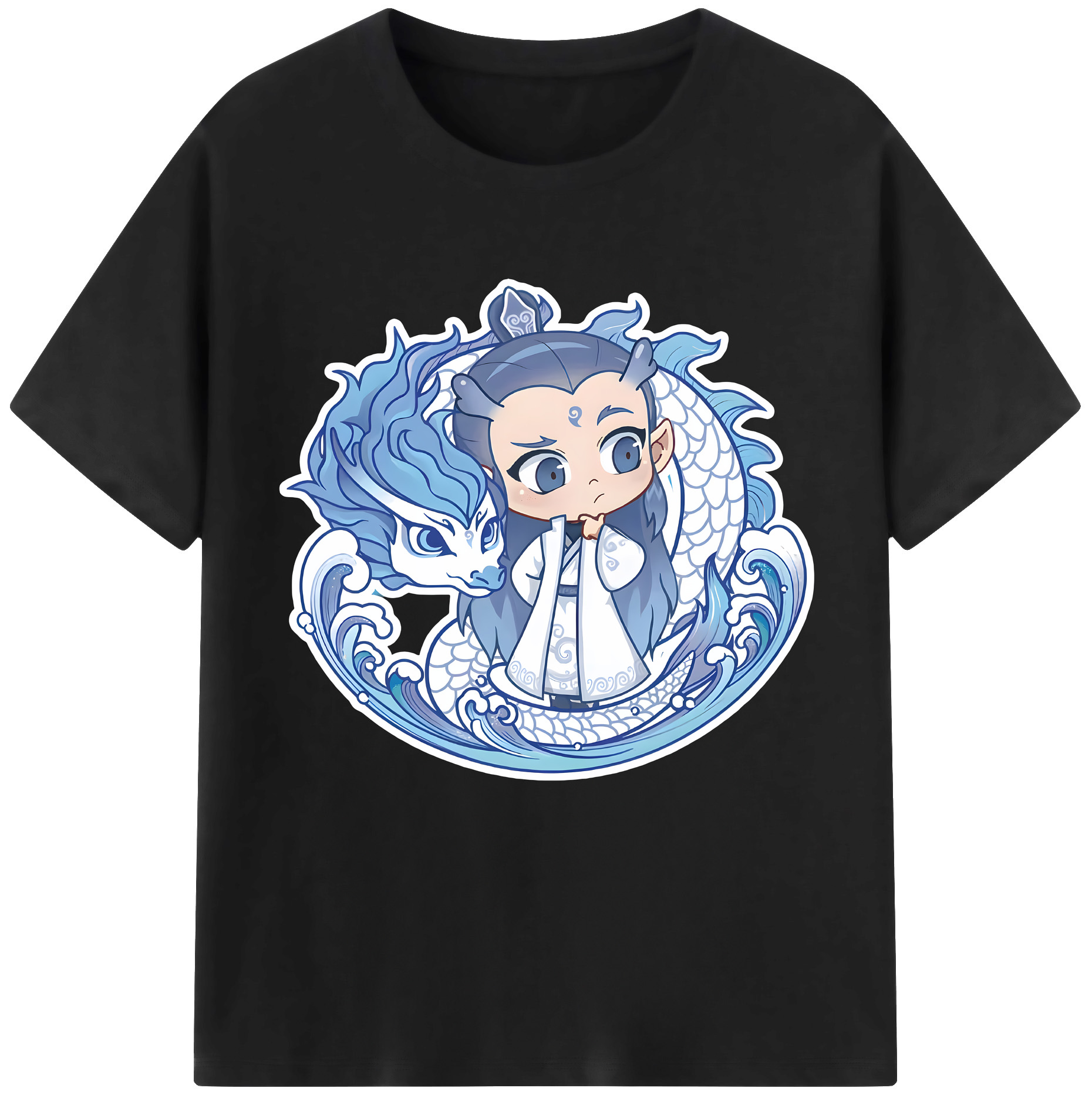 （画像用） Ne Zha 2 ナタ 魔童の大暴れ 綿100％半袖Tシャツ（フロントプリント）
