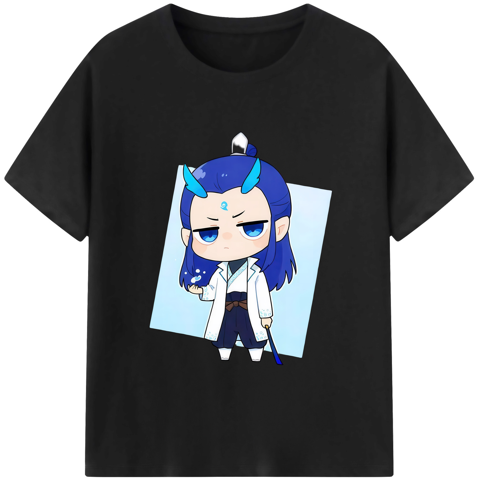 （画像用） Ne Zha 2 ナタ 魔童の大暴れ 綿100％半袖Tシャツ（フロントプリント）
