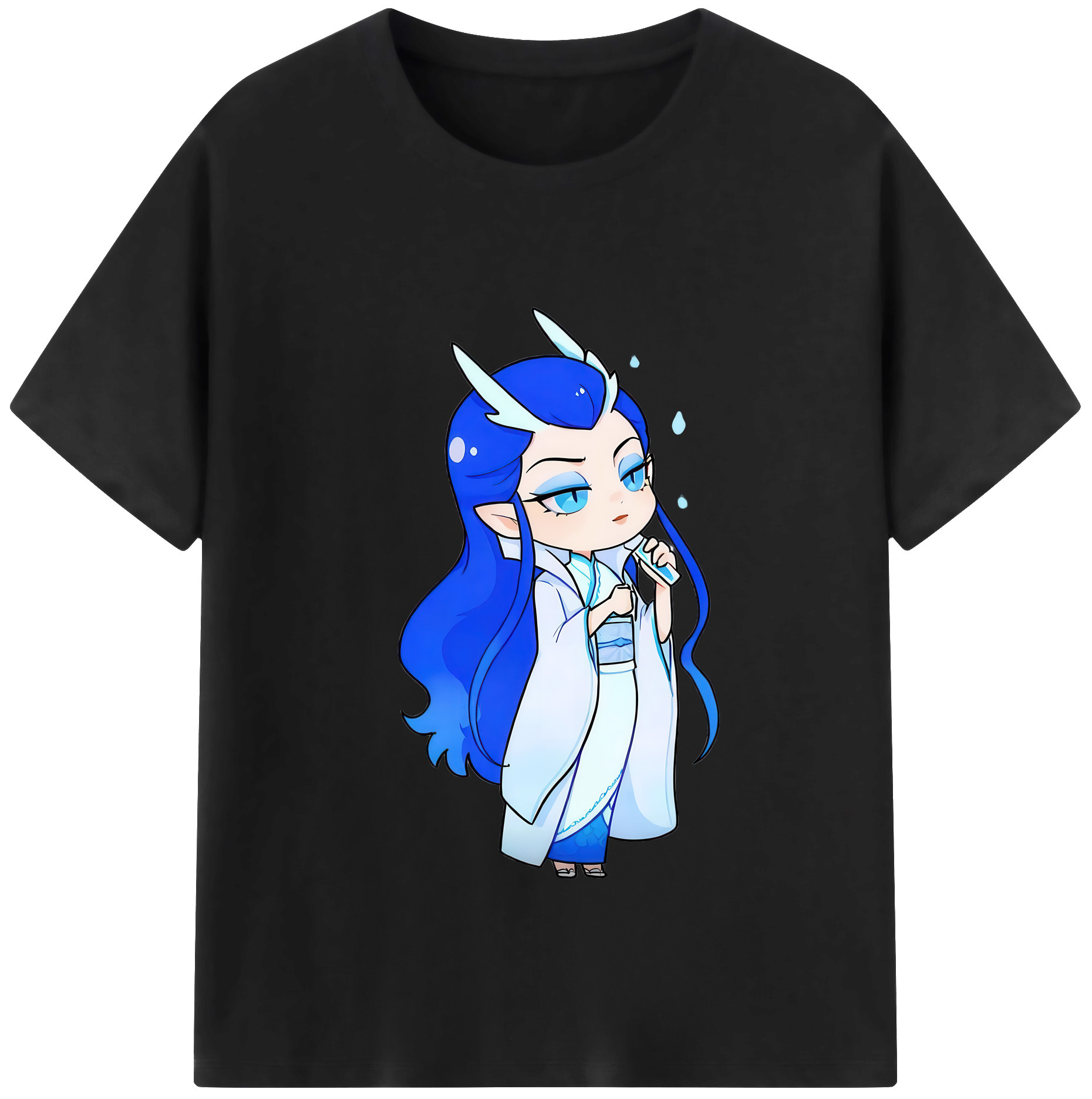 （画像用） Ne Zha 2 ナタ 魔童の大暴れ 綿100％半袖Tシャツ（フロントプリント）