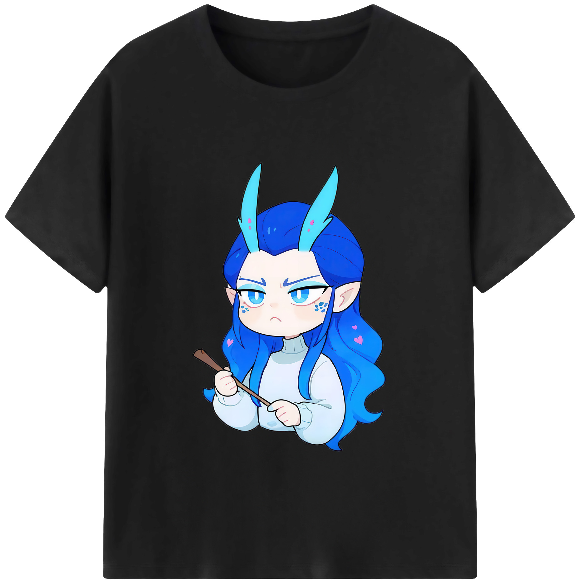 （画像用） Ne Zha 2 ナタ 魔童の大暴れ 綿100％半袖Tシャツ（フロントプリント）