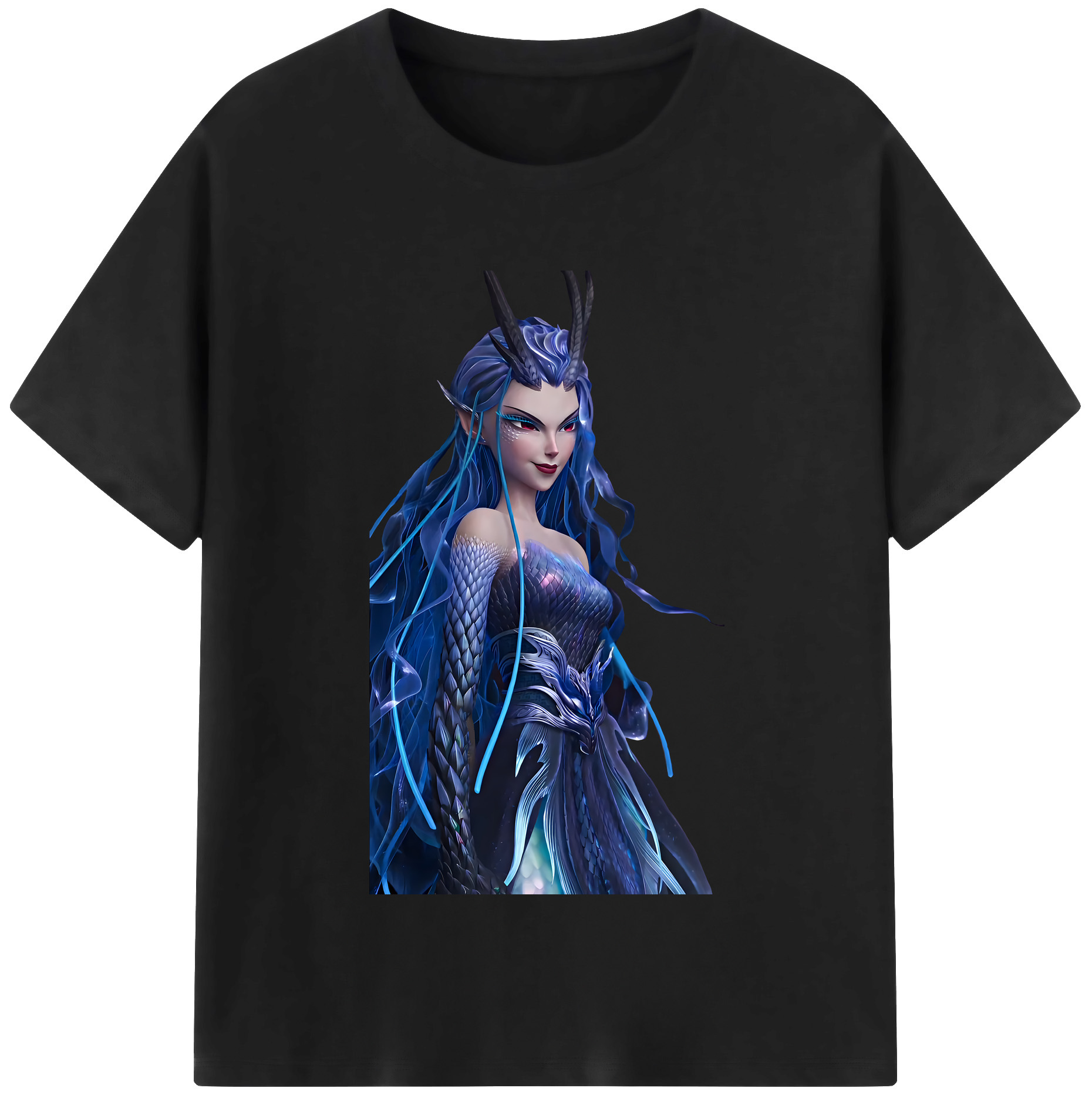 （画像用） Ne Zha 2 ナタ 魔童の大暴れ 綿100％半袖Tシャツ（フロントプリント）