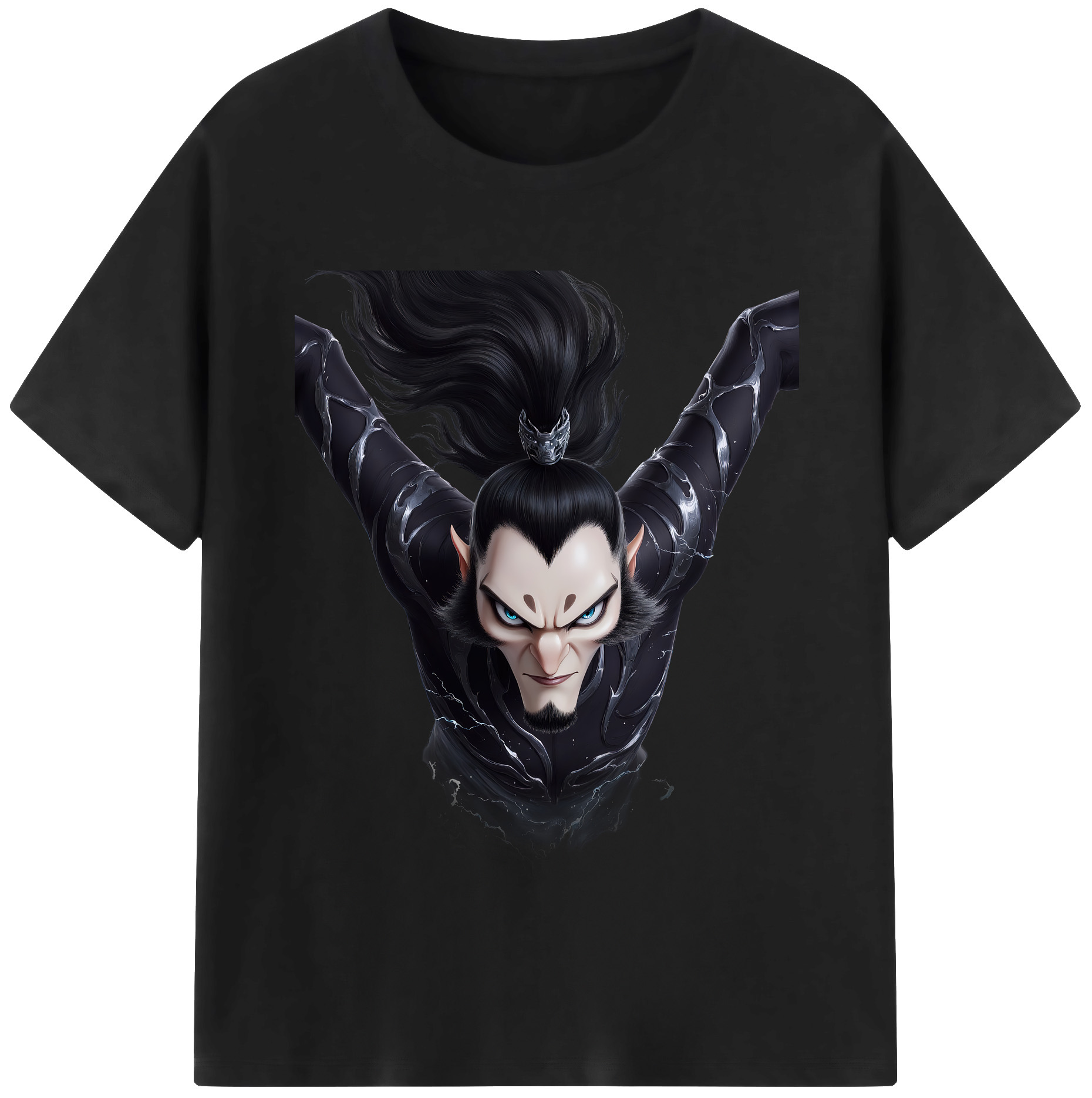 （画像用） Ne Zha 2 ナタ 魔童の大暴れ 綿100％半袖Tシャツ（フロントプリント）