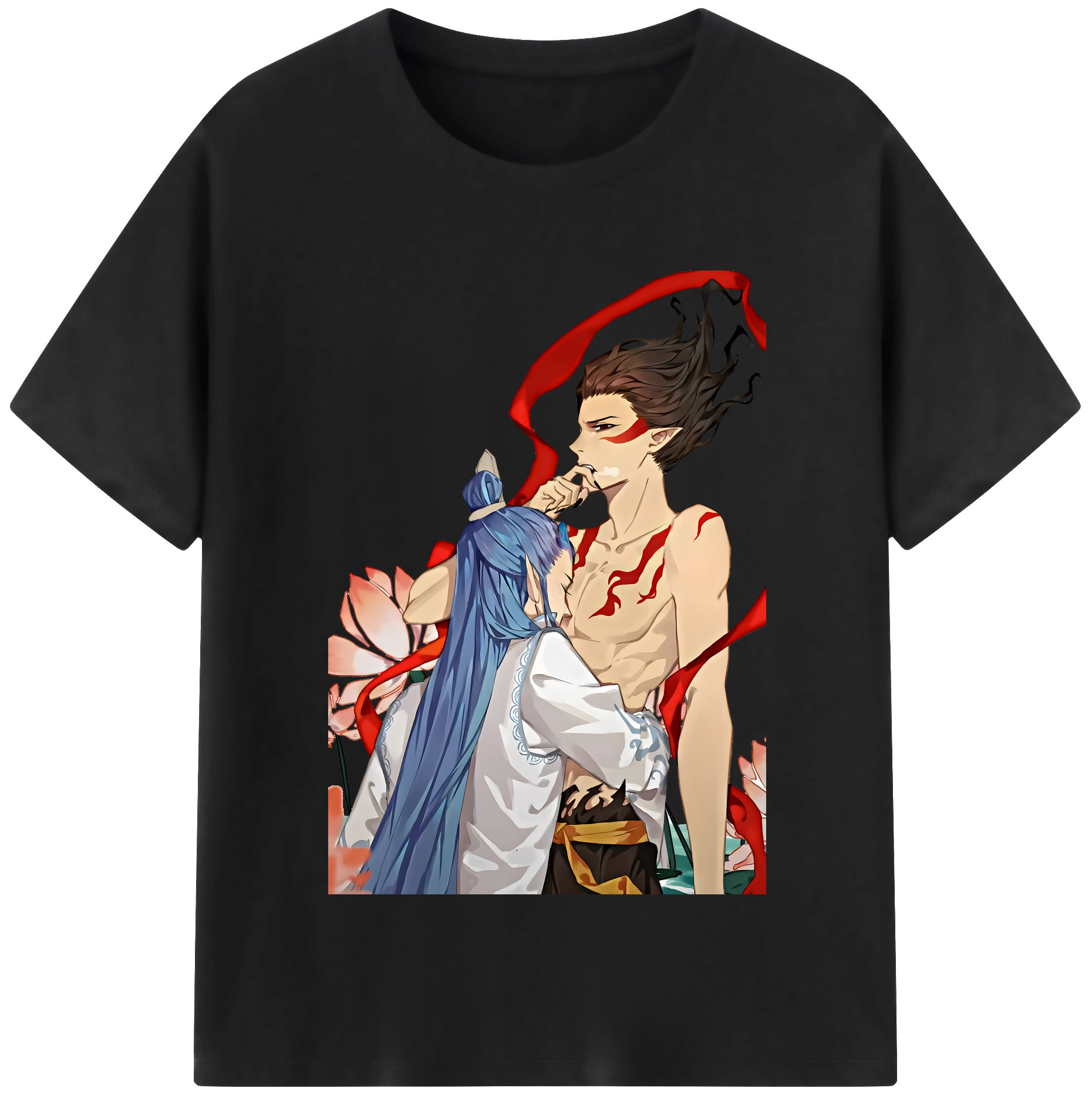 （画像用） Ne Zha 2 ナタ 魔童の大暴れ 綿100％半袖Tシャツ（フロントプリント）