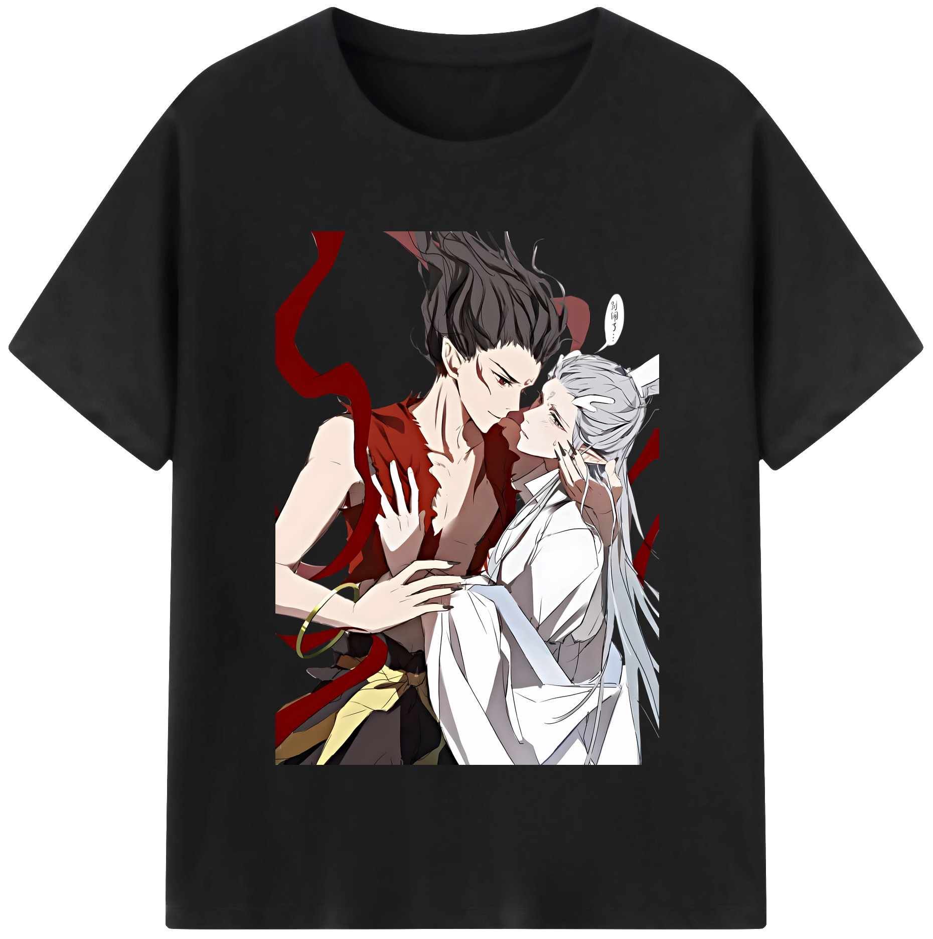 （画像用） Ne Zha 2 ナタ 魔童の大暴れ 綿100％半袖Tシャツ（フロントプリント）