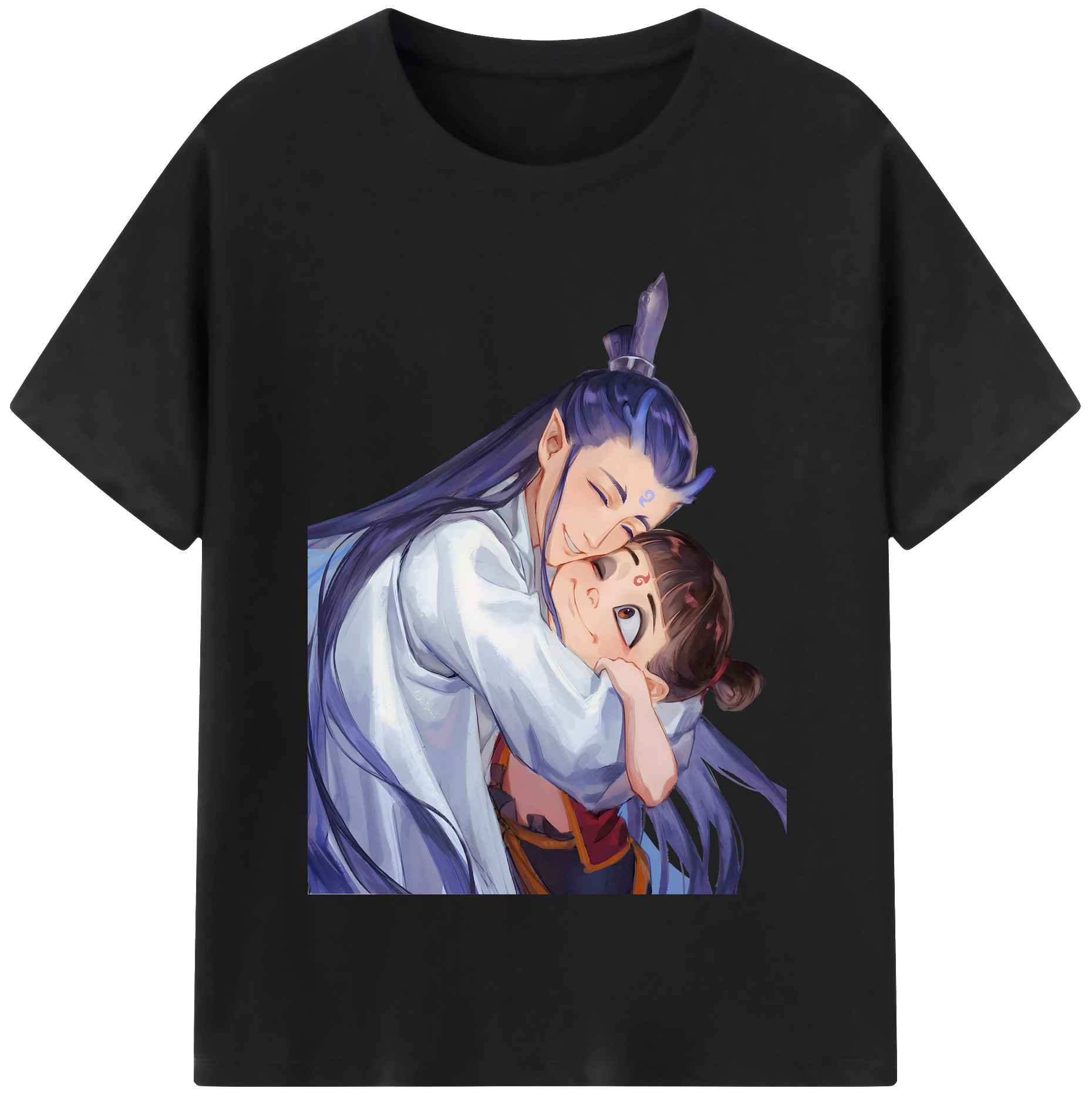 （画像用） Ne Zha 2 ナタ 魔童の大暴れ 綿100％半袖Tシャツ（フロントプリント）