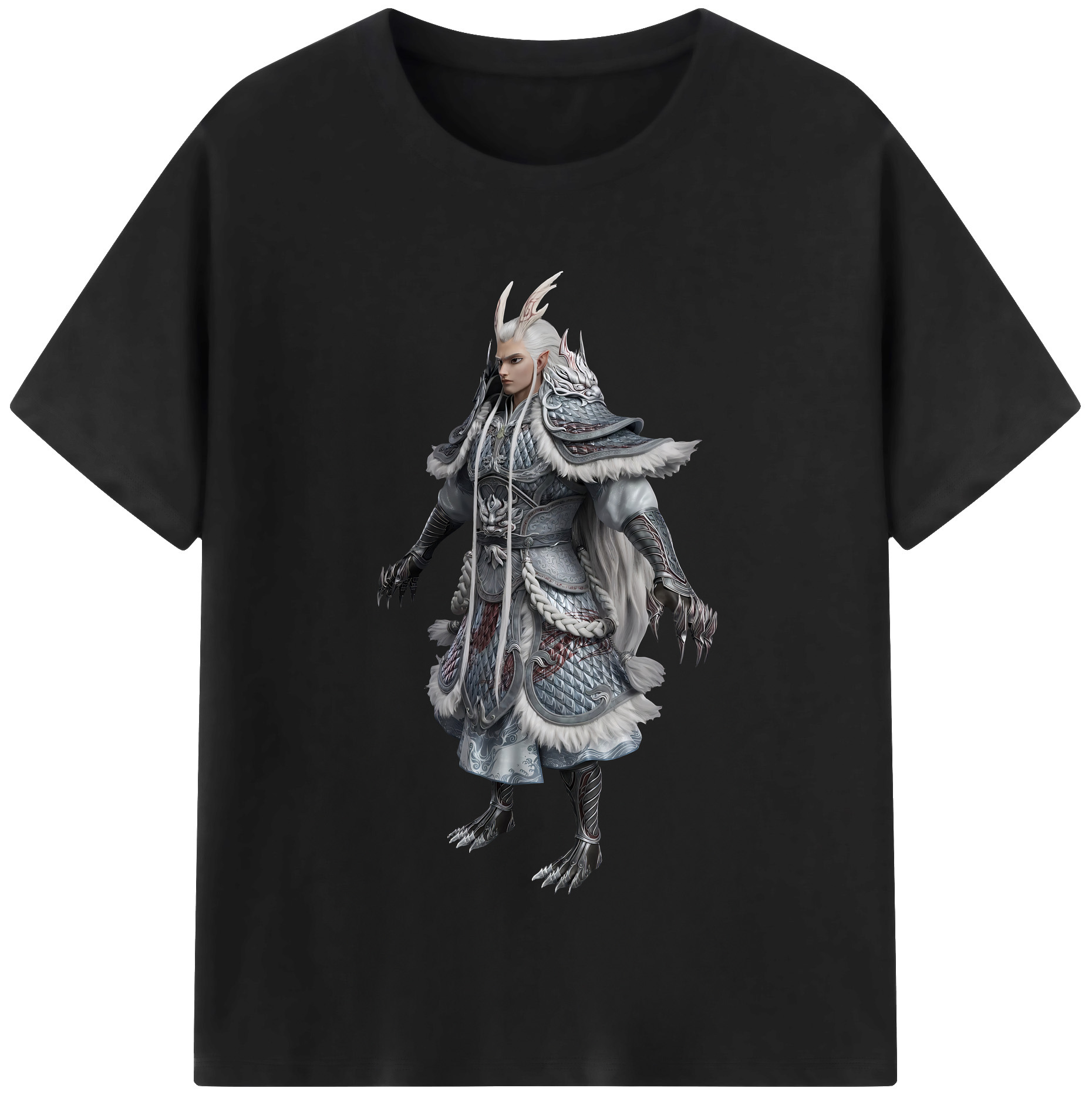 （画像用） Ne Zha 2 ナタ 魔童の大暴れ 綿100％半袖Tシャツ（フロントプリント）