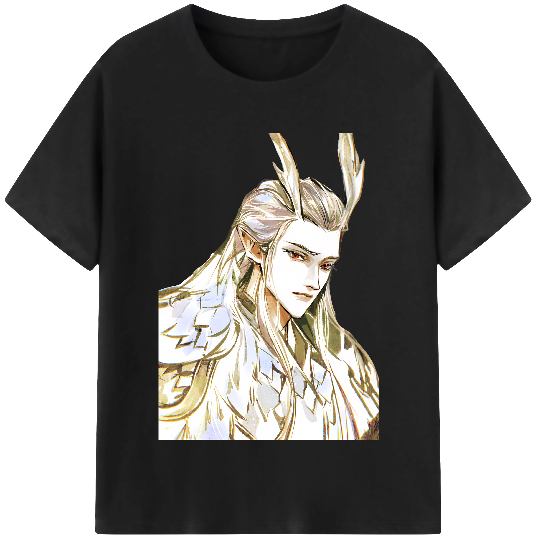 （画像用） Ne Zha 2 ナタ 魔童の大暴れ 綿100％半袖Tシャツ（フロントプリント）