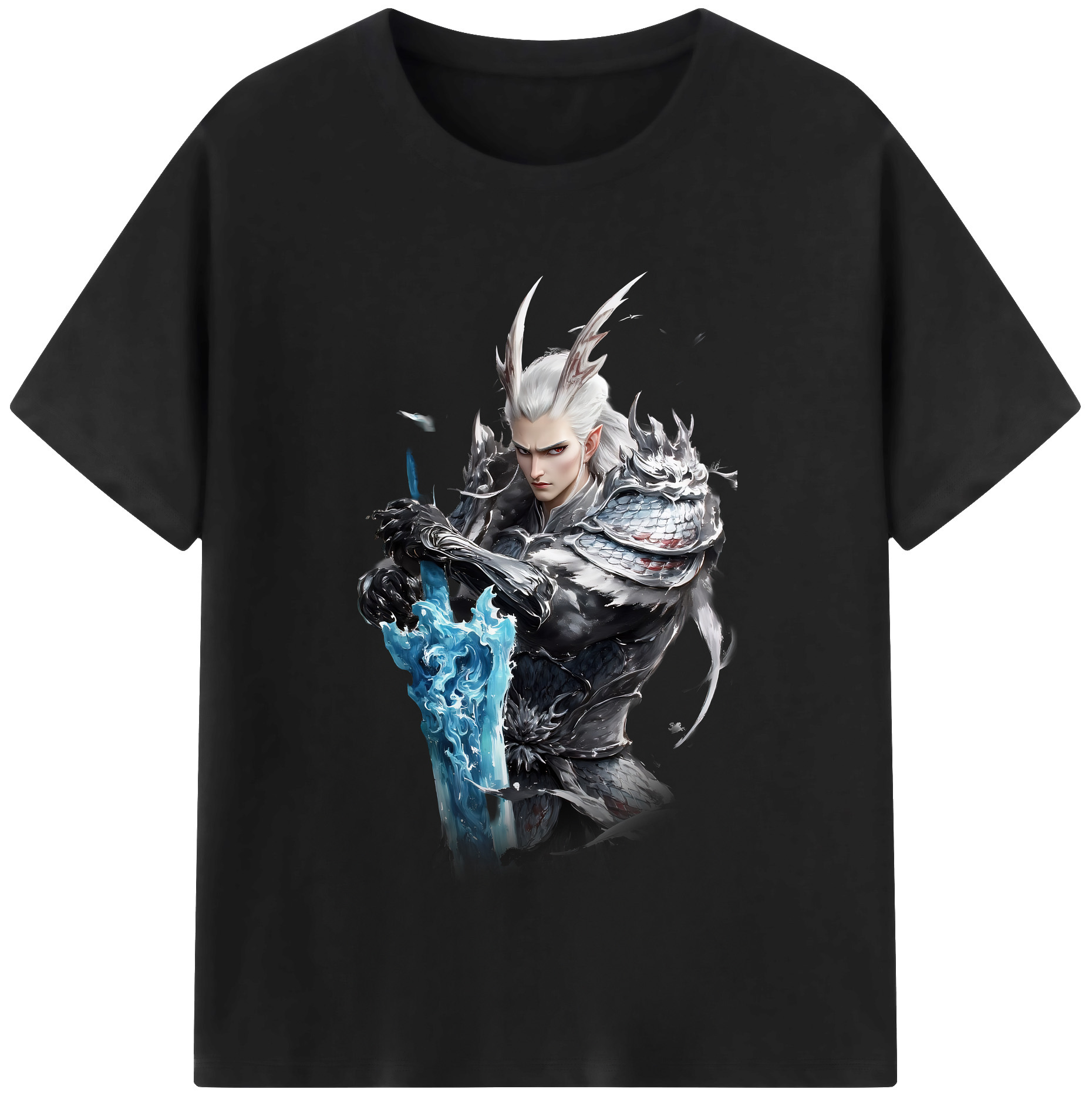 （画像用） Ne Zha 2 ナタ 魔童の大暴れ 綿100％半袖Tシャツ（フロントプリント）
