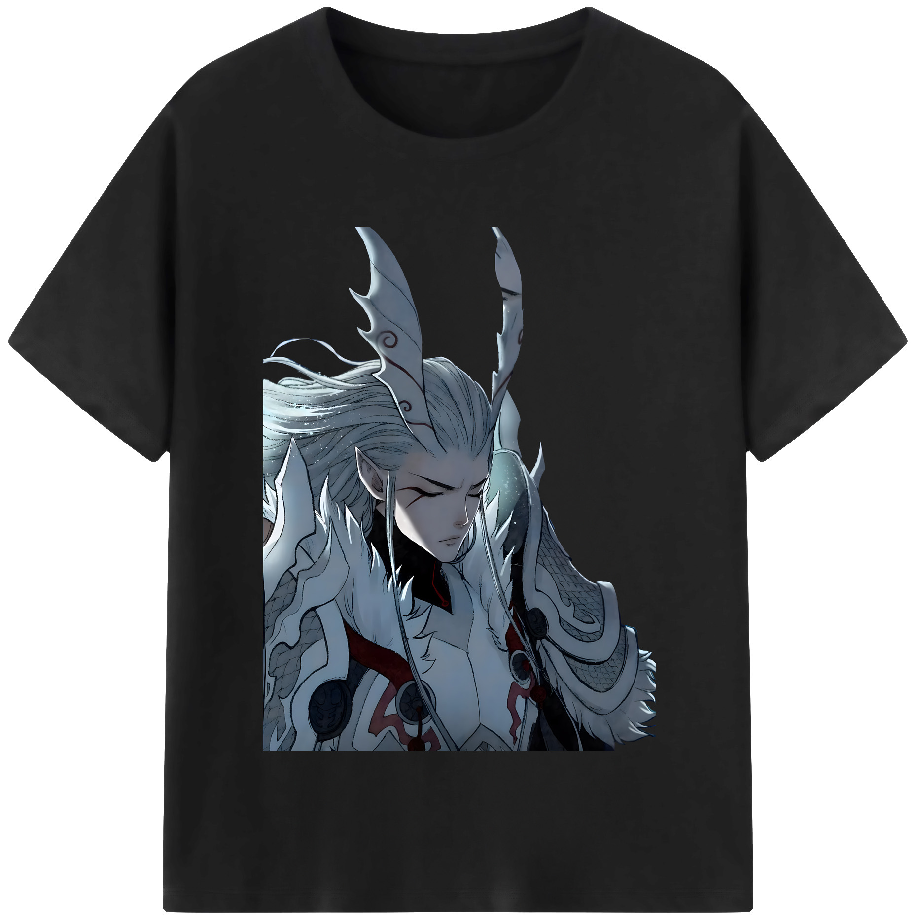 （画像用） Ne Zha 2 ナタ 魔童の大暴れ 綿100％半袖Tシャツ（フロントプリント）