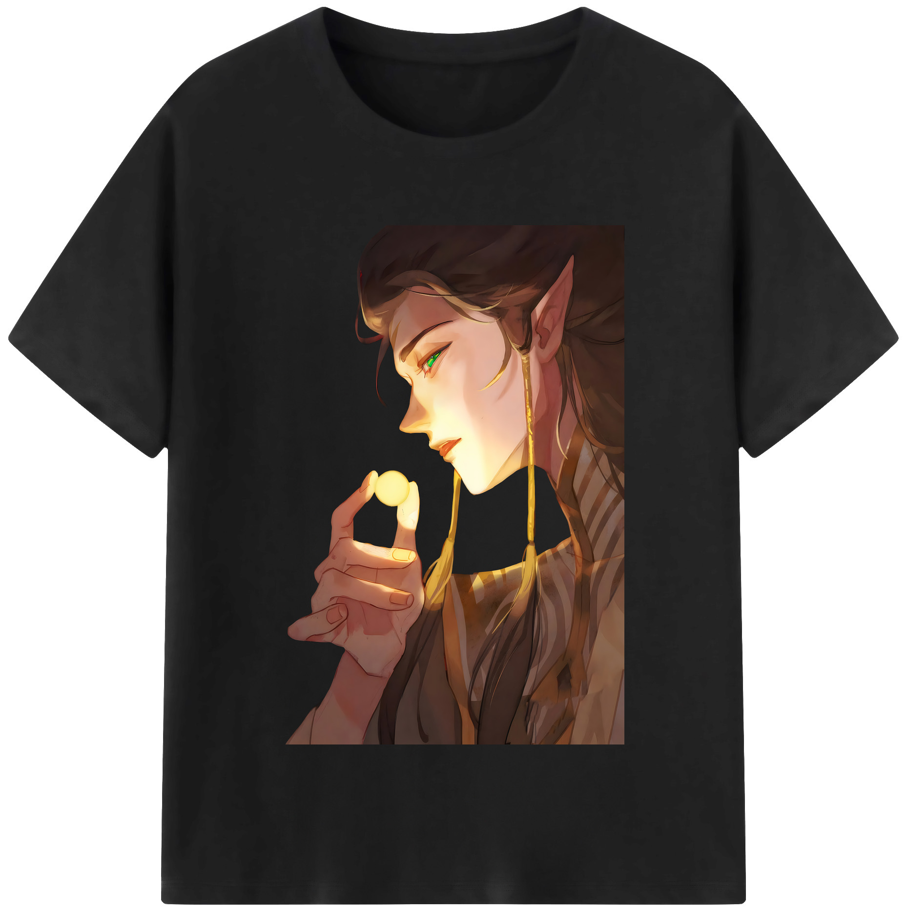 （画像用） Ne Zha 2 ナタ 魔童の大暴れ 綿100％半袖Tシャツ（フロントプリント）