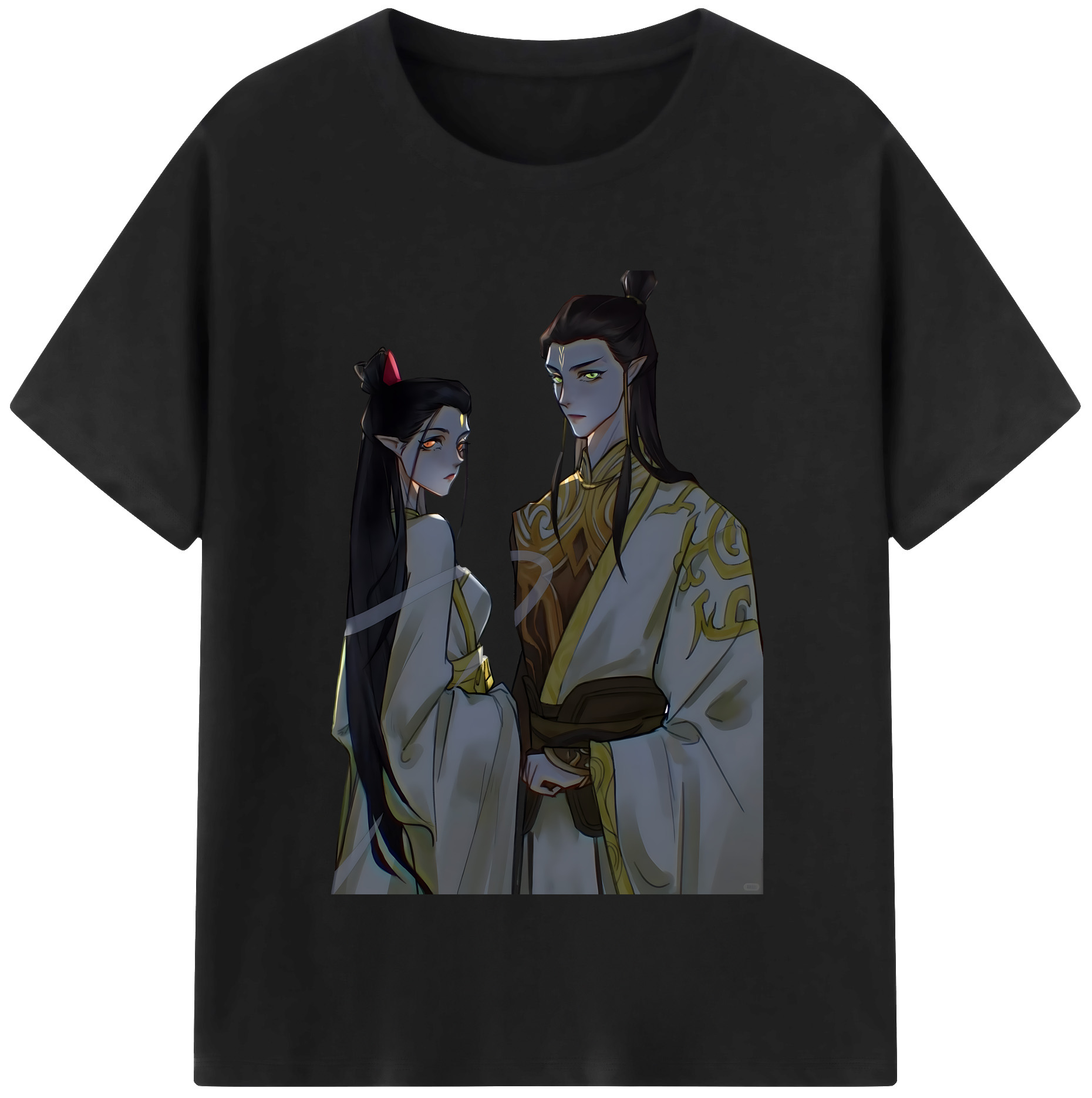 （画像用） Ne Zha 2 ナタ 魔童の大暴れ 綿100％半袖Tシャツ（フロントプリント）