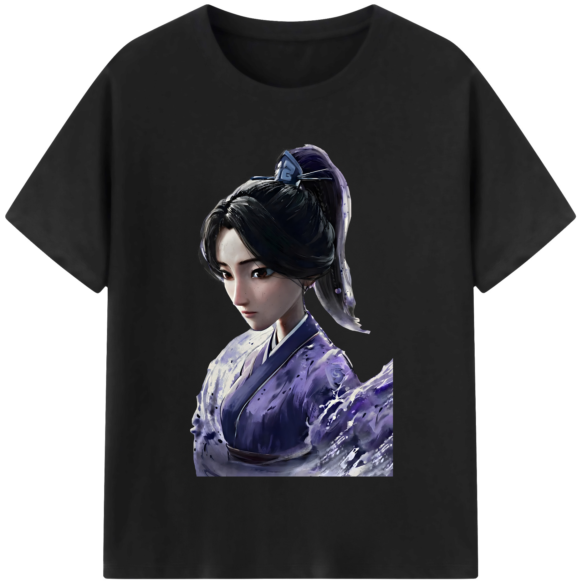 （画像用） Ne Zha 2 ナタ 魔童の大暴れ 綿100％半袖Tシャツ（フロントプリント）