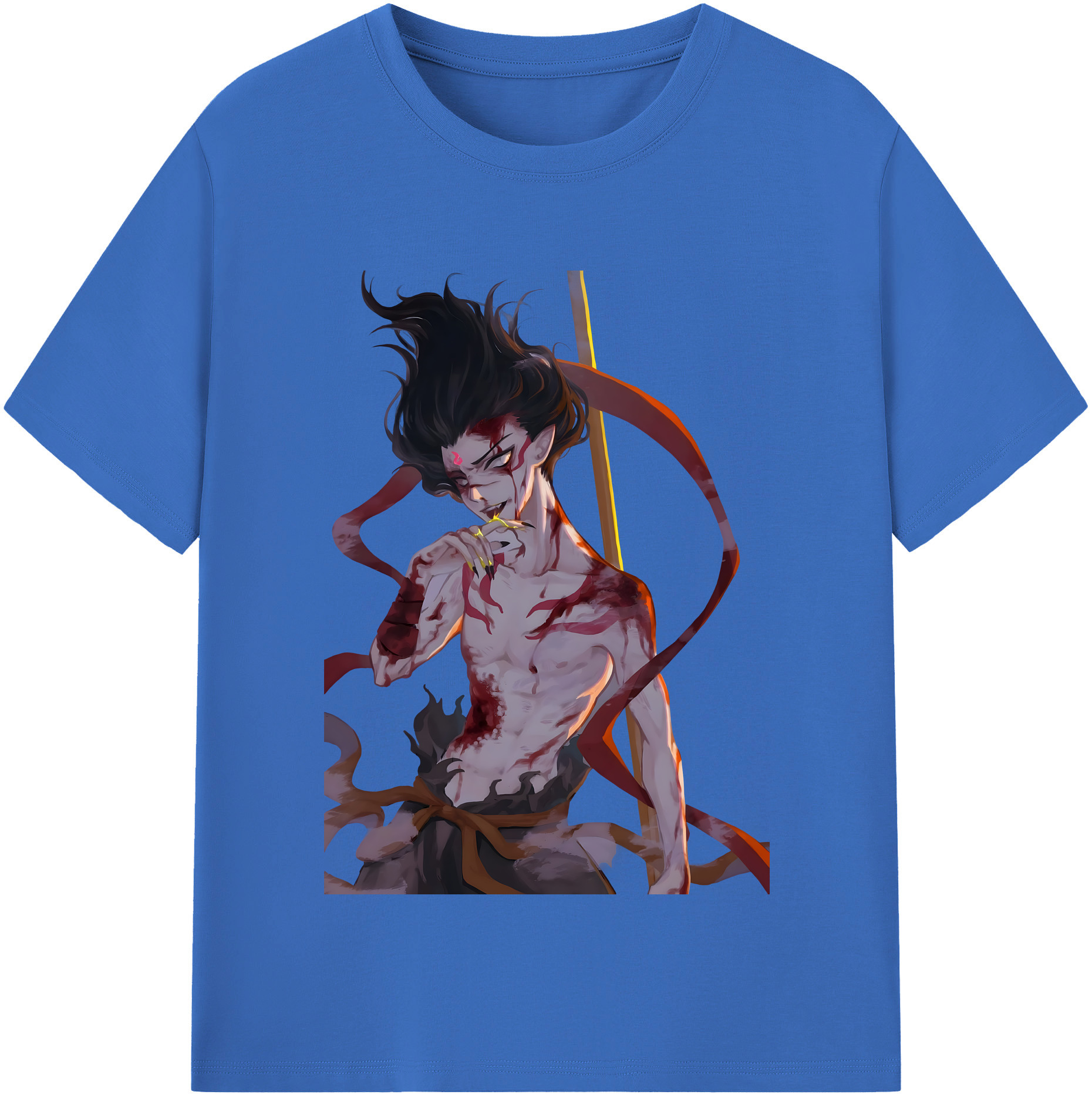 （画像用） Ne Zha 2 ナタ 魔童の大暴れ 綿100％半袖Tシャツ（フロントプリント）