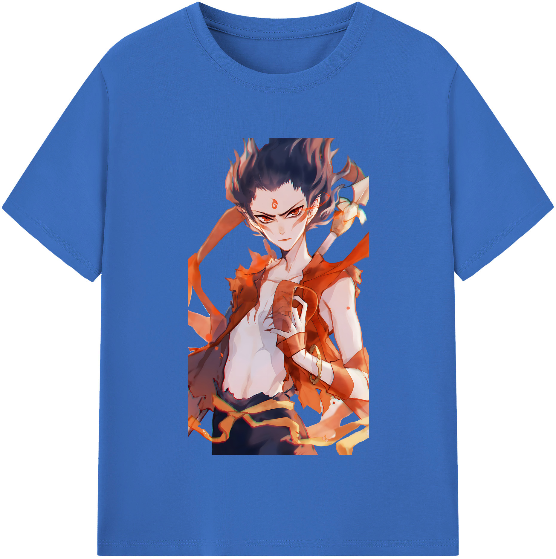（画像用） Ne Zha 2 ナタ 魔童の大暴れ 綿100％半袖Tシャツ（フロントプリント）