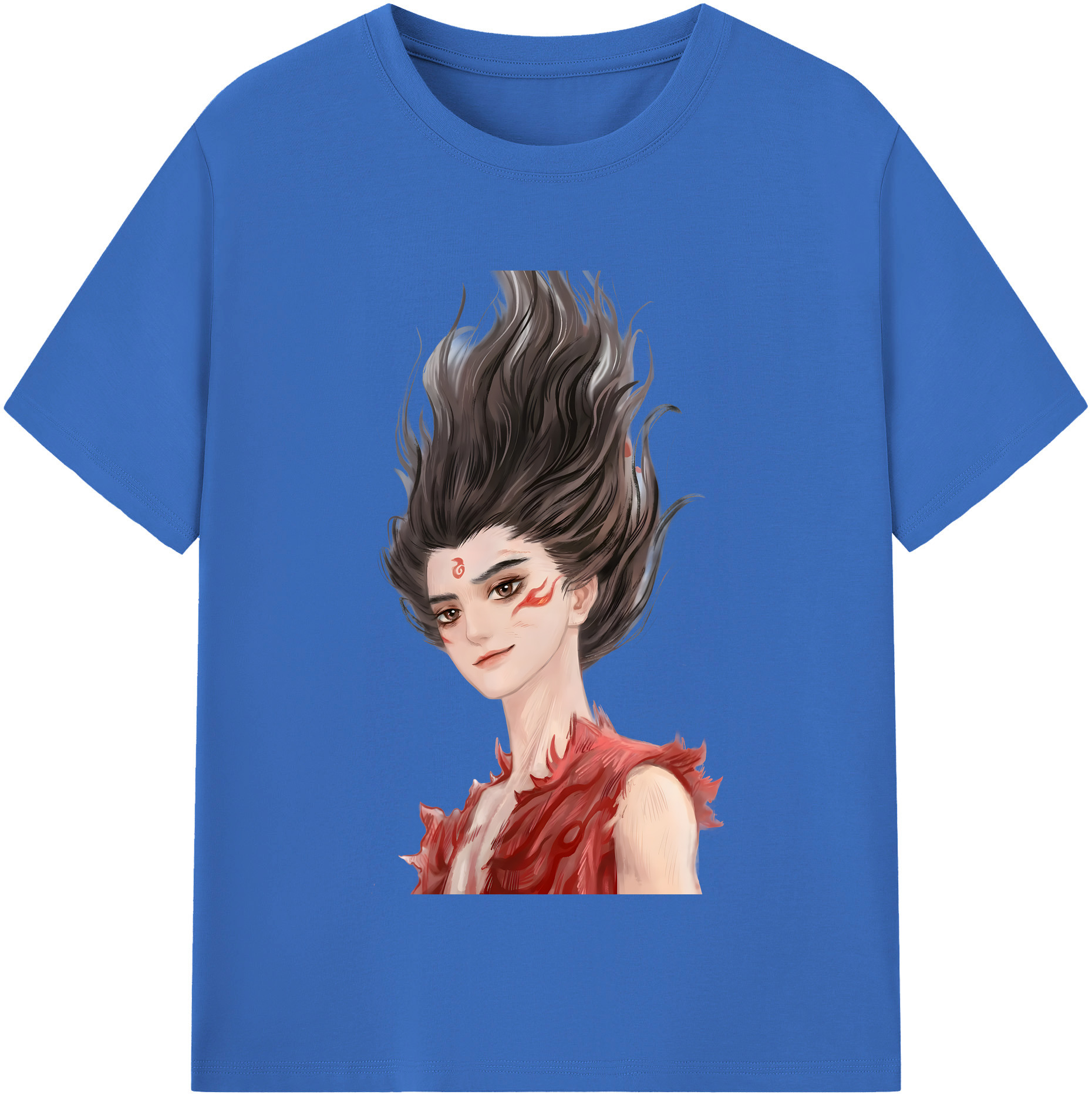 （画像用） Ne Zha 2 ナタ 魔童の大暴れ 綿100％半袖Tシャツ（フロントプリント）
