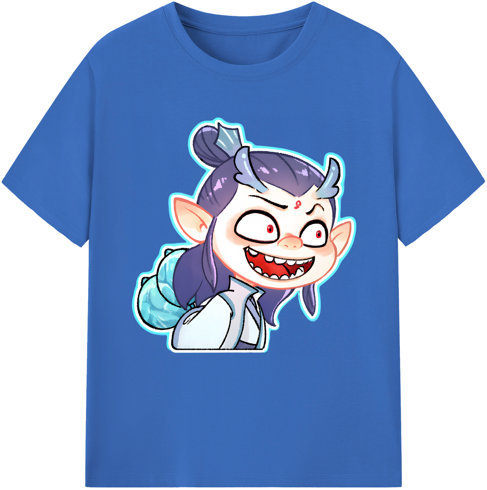 （画像用） Ne Zha 2 ナタ 魔童の大暴れ 綿100％半袖Tシャツ（フロントプリント）