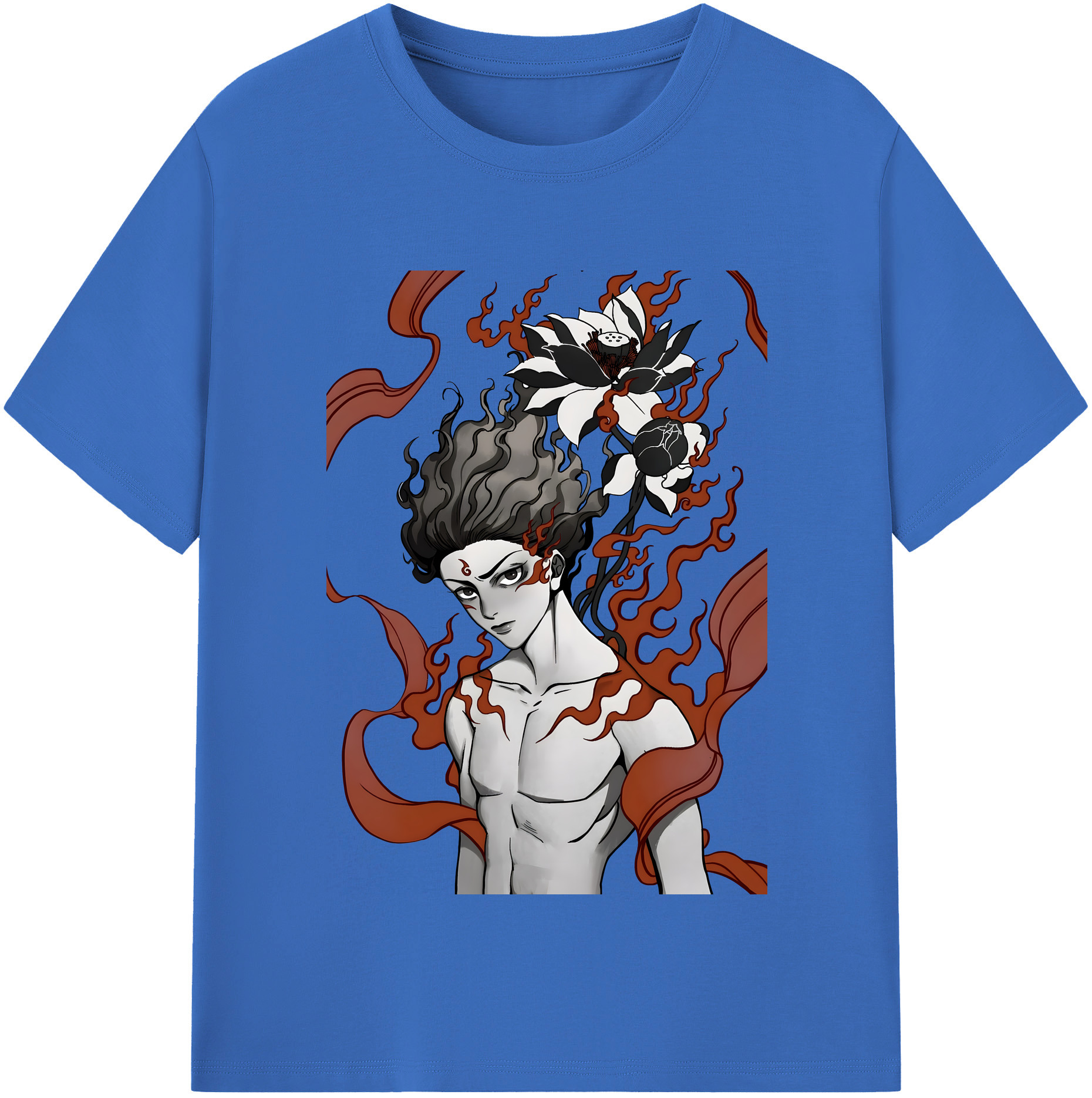 （画像用） Ne Zha 2 ナタ 魔童の大暴れ 綿100％半袖Tシャツ（フロントプリント）