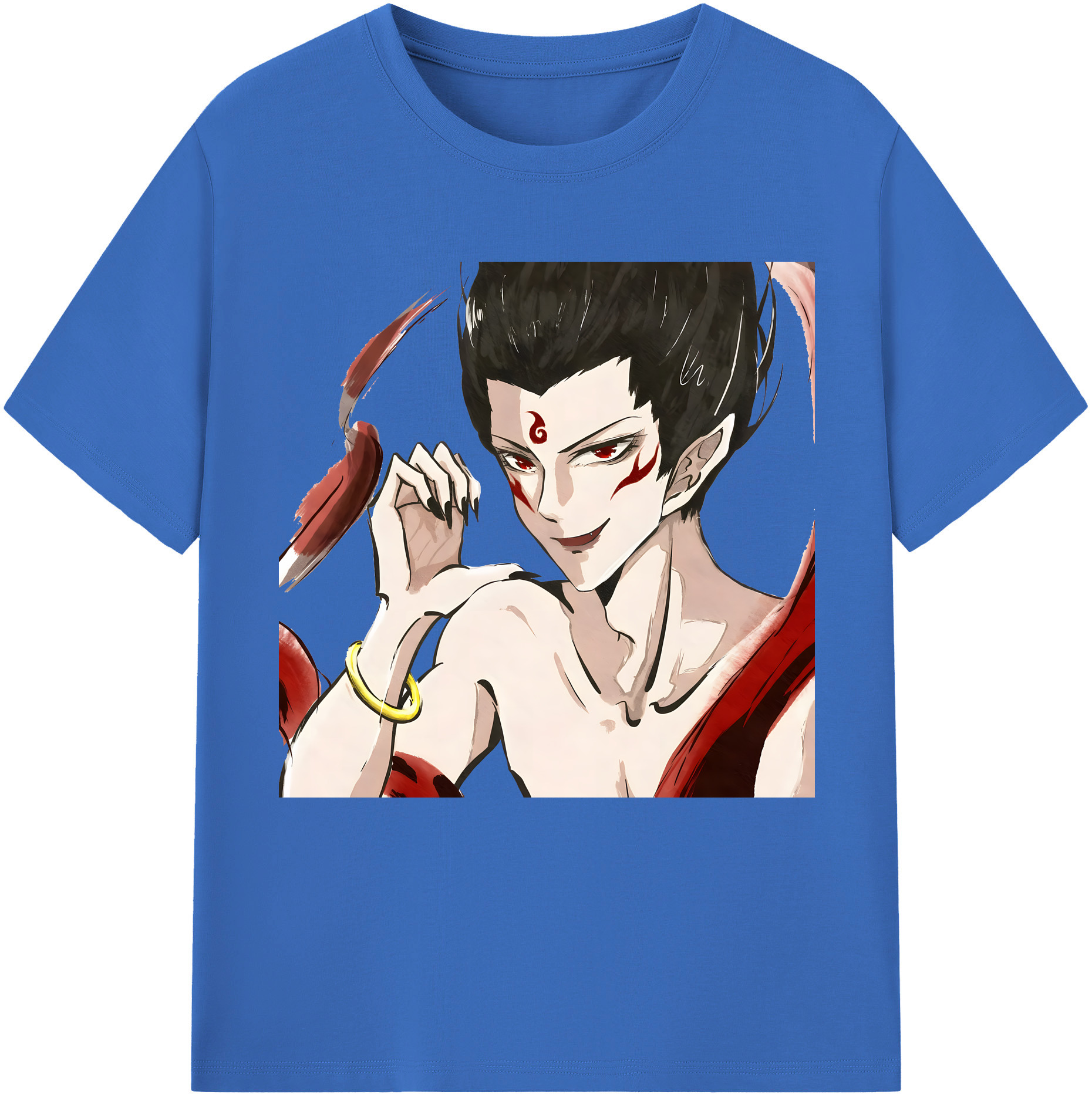 （画像用） Ne Zha 2 ナタ 魔童の大暴れ 綿100％半袖Tシャツ（フロントプリント）