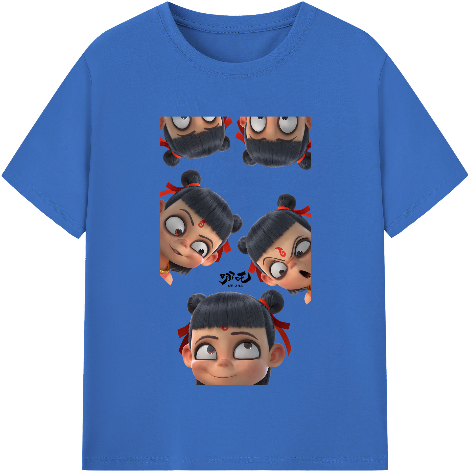 （画像用） Ne Zha 2 ナタ 魔童の大暴れ 綿100％半袖Tシャツ（フロントプリント）
