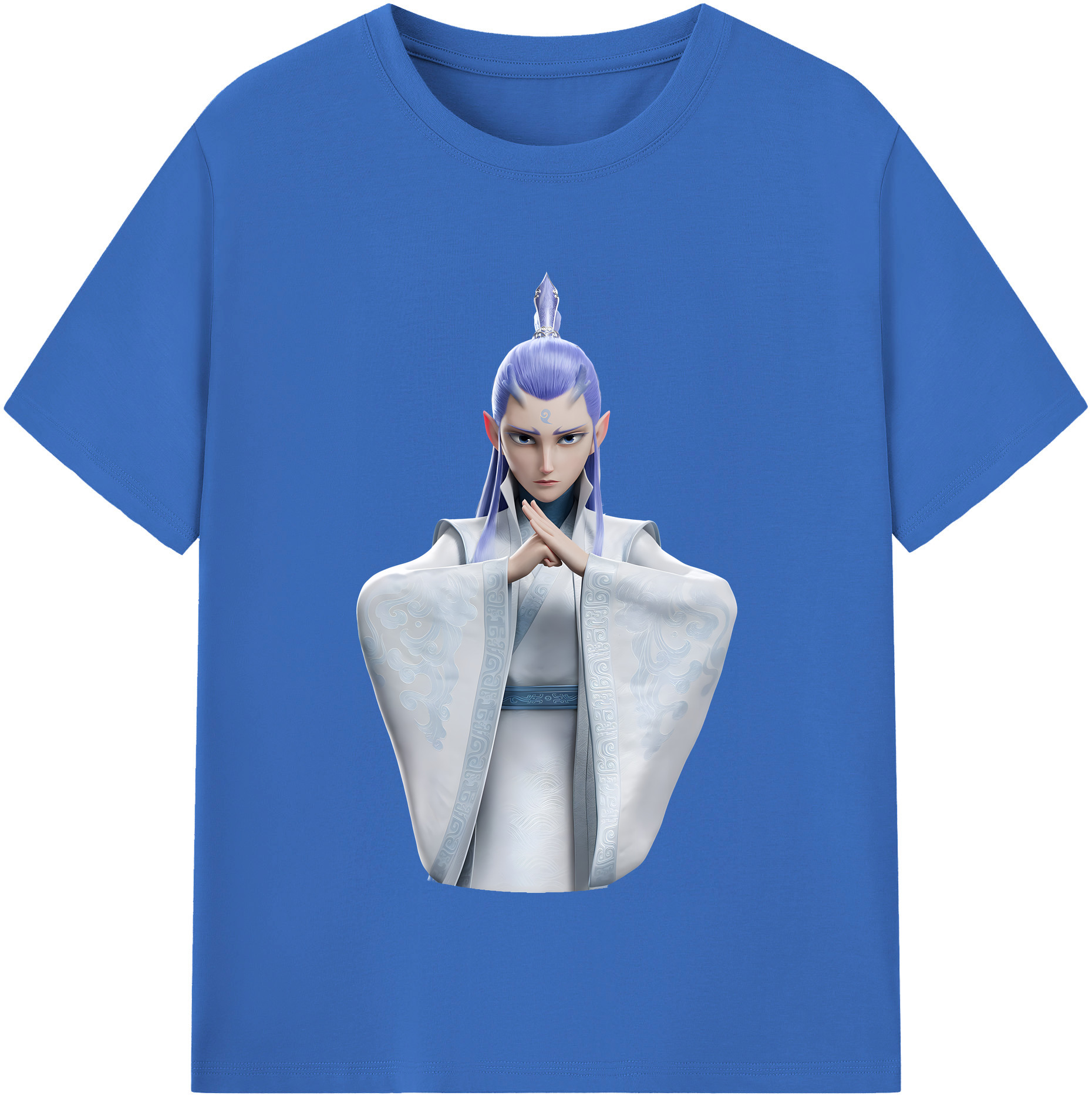 （画像用） Ne Zha 2 ナタ 魔童の大暴れ 綿100％半袖Tシャツ（フロントプリント）