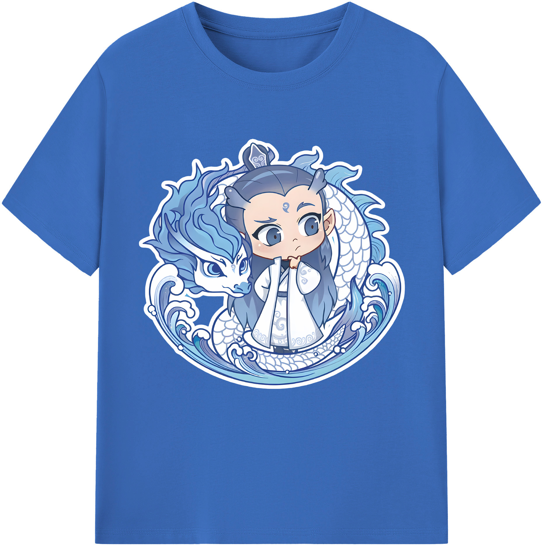 （画像用） Ne Zha 2 ナタ 魔童の大暴れ 綿100％半袖Tシャツ（フロントプリント）