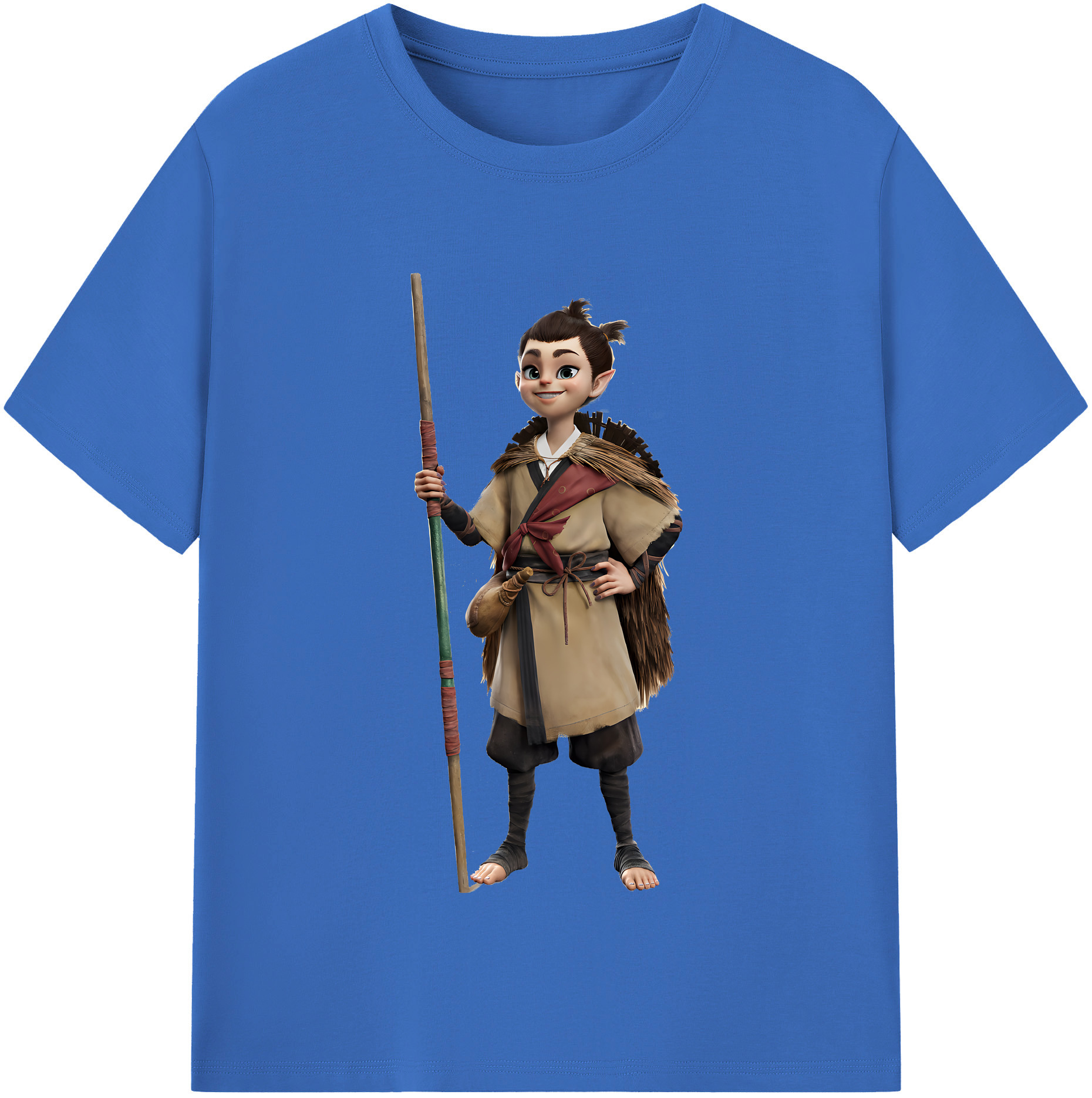 （画像用） Ne Zha 2 ナタ 魔童の大暴れ 綿100％半袖Tシャツ（フロントプリント）