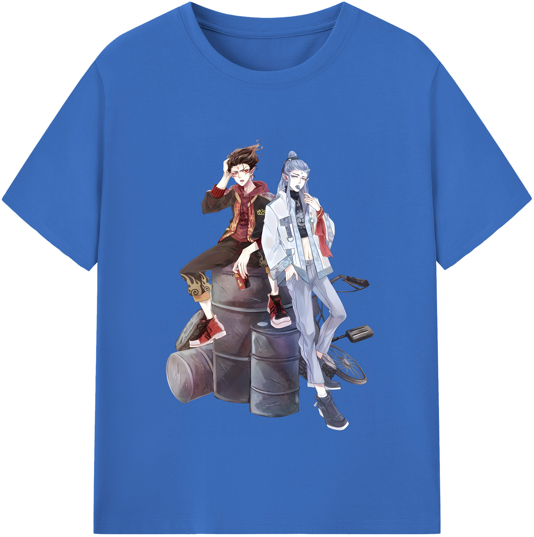 （画像用） Ne Zha 2 ナタ 魔童の大暴れ 綿100％半袖Tシャツ（フロントプリント）