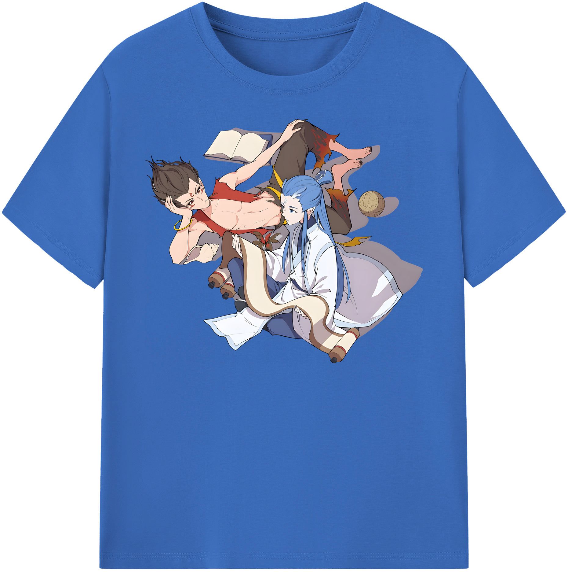 （画像用） Ne Zha 2 ナタ 魔童の大暴れ 綿100％半袖Tシャツ（フロントプリント）