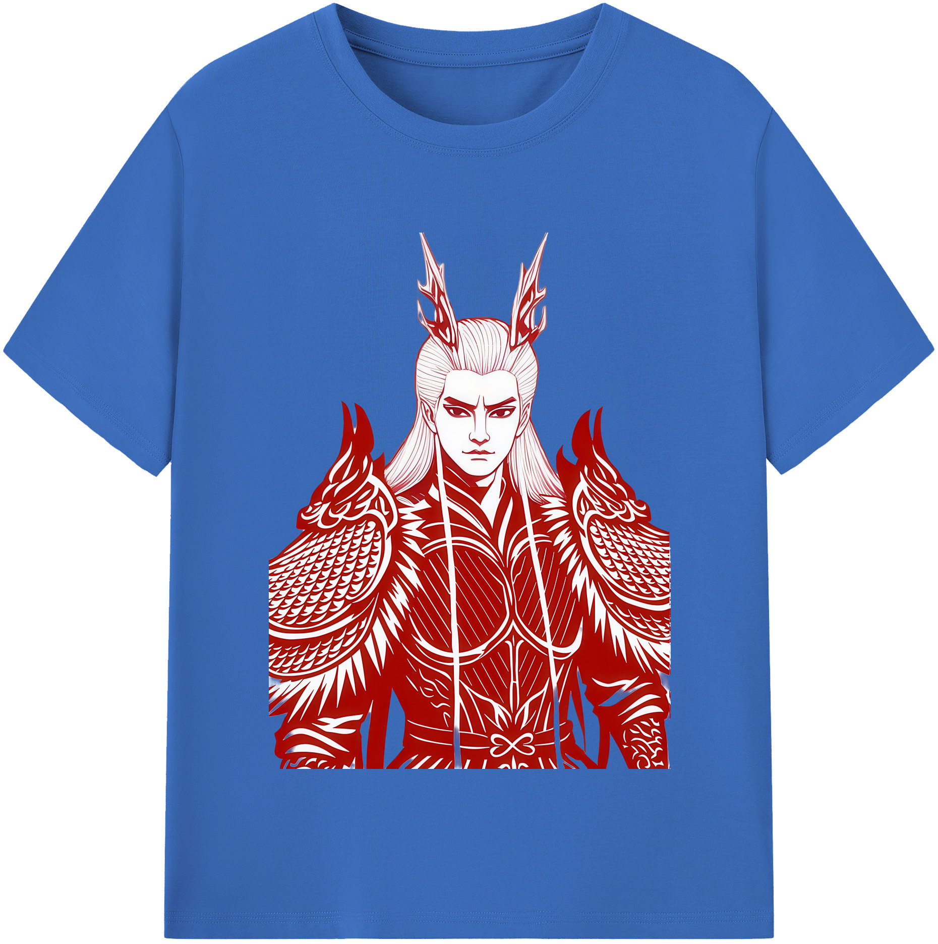 （画像用） Ne Zha 2 ナタ 魔童の大暴れ 綿100％半袖Tシャツ（フロントプリント）