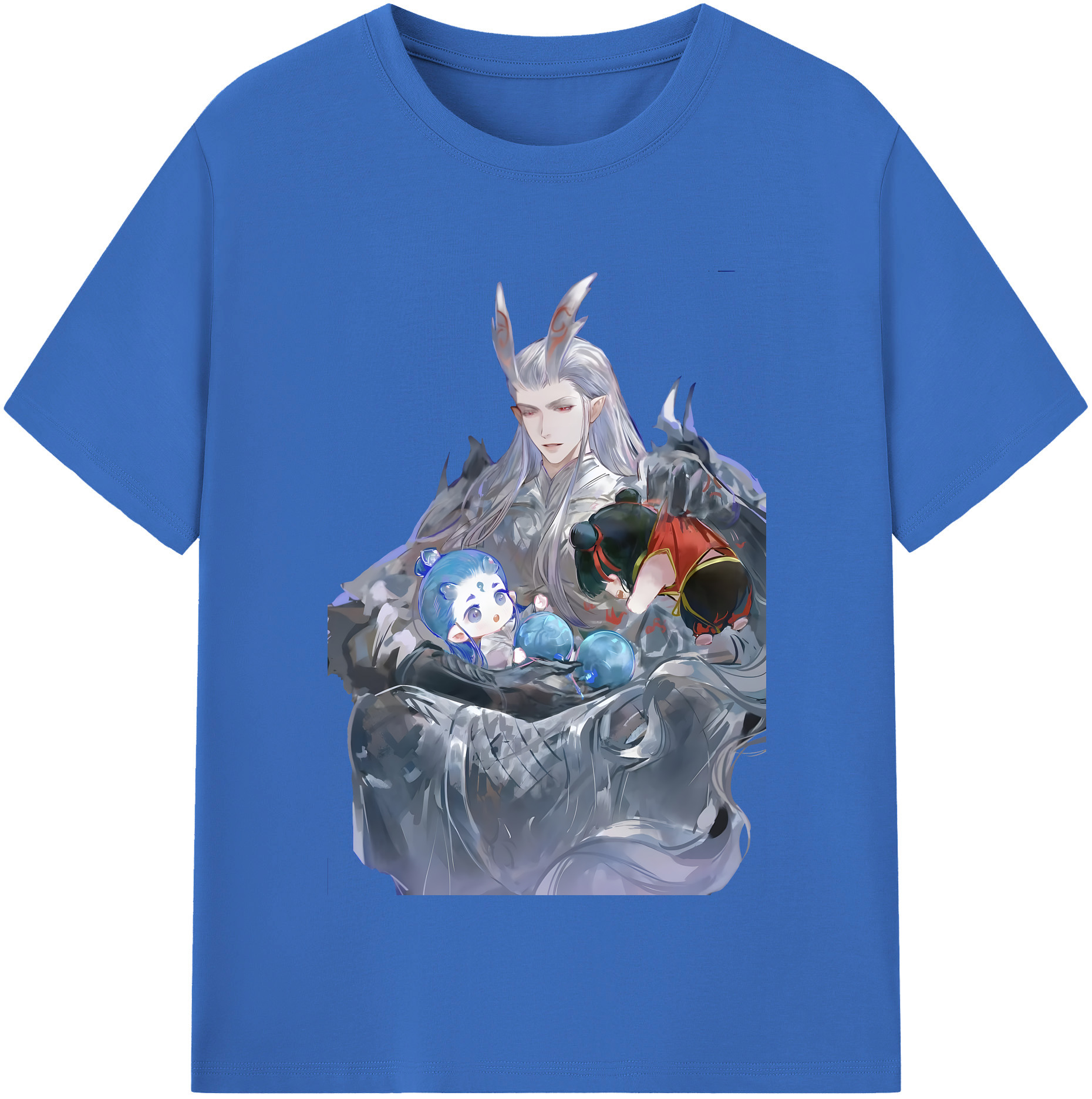 （画像用） Ne Zha 2 ナタ 魔童の大暴れ 綿100％半袖Tシャツ（フロントプリント）