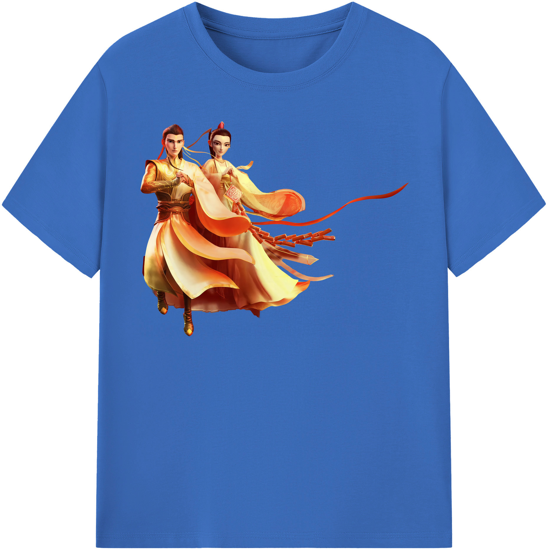 （画像用） Ne Zha 2 ナタ 魔童の大暴れ 綿100％半袖Tシャツ（フロントプリント）