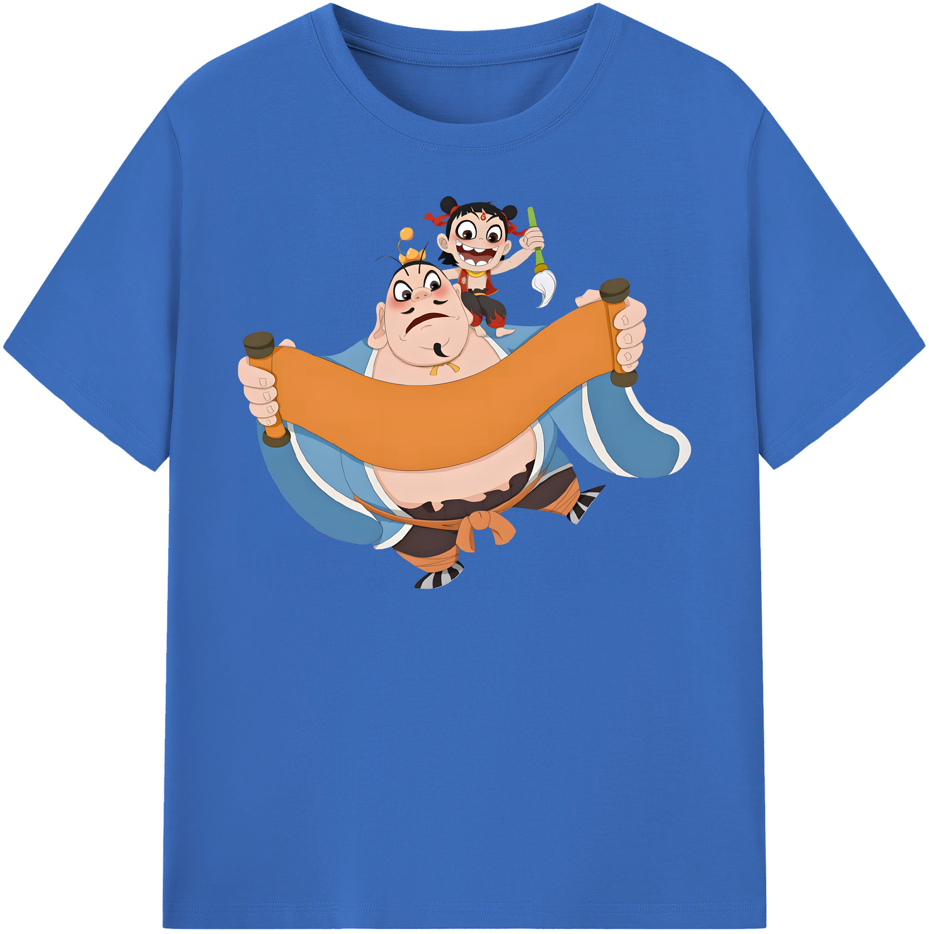 （画像用） Ne Zha 2 ナタ 魔童の大暴れ 綿100％半袖Tシャツ（フロントプリント）