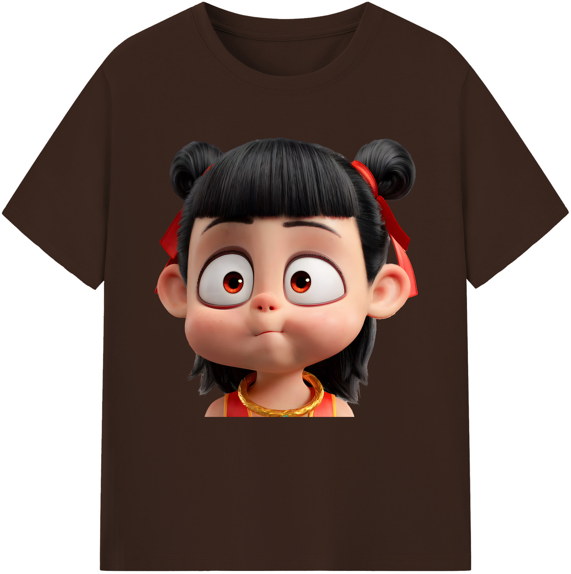 （画像用） Ne Zha 2 ナタ 魔童の大暴れ 綿100％半袖Tシャツ（フロントプリント）