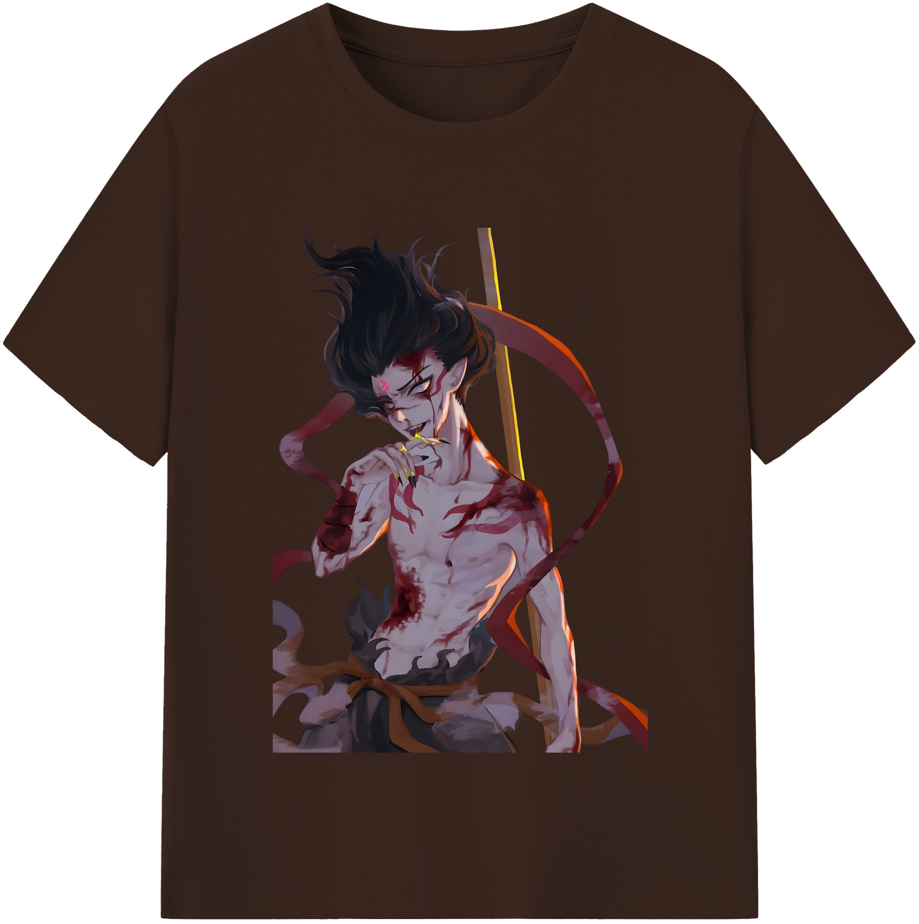 （画像用） Ne Zha 2 ナタ 魔童の大暴れ 綿100％半袖Tシャツ（フロントプリント）