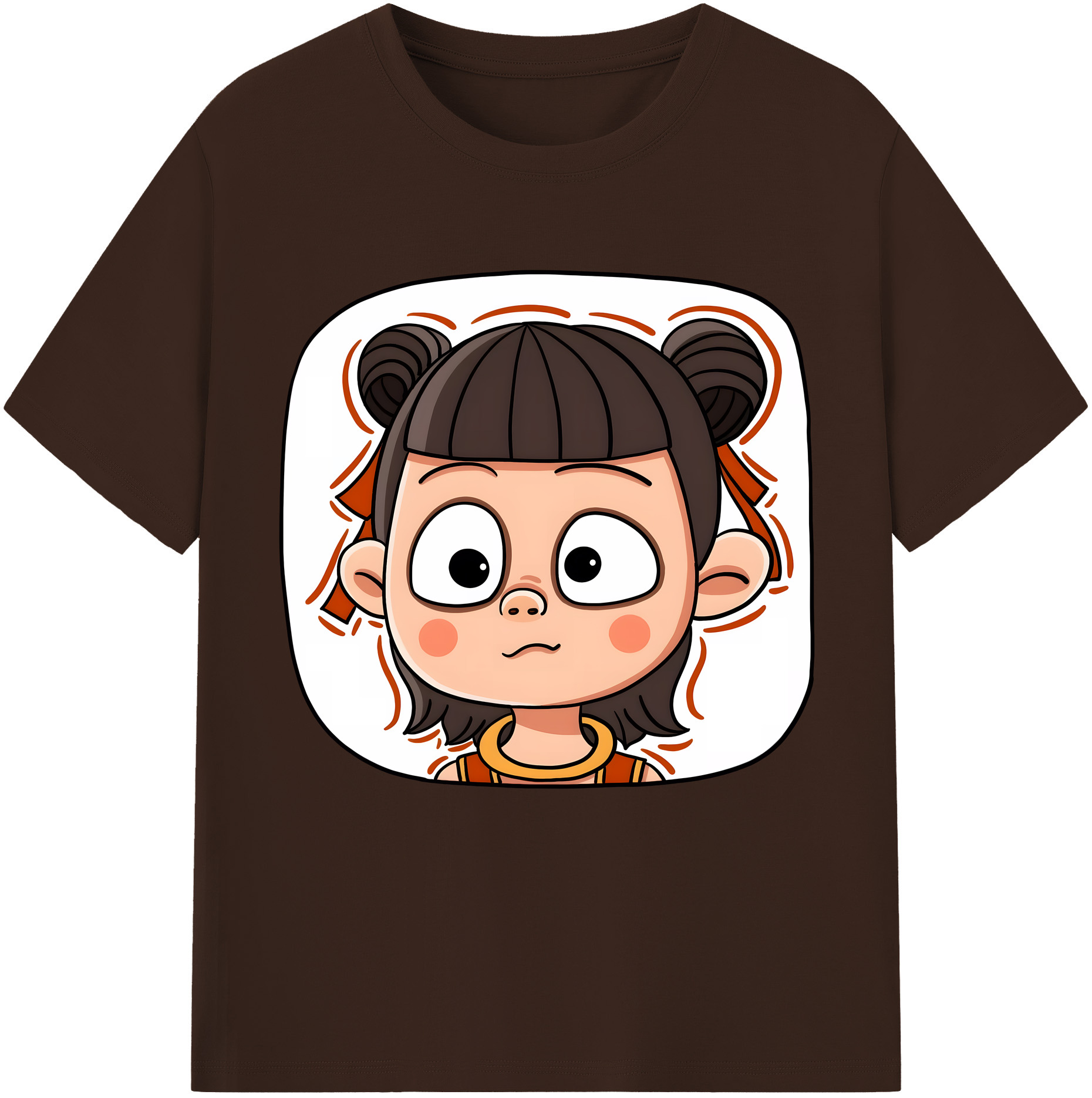 （画像用） Ne Zha 2 ナタ 魔童の大暴れ 綿100％半袖Tシャツ（フロントプリント）