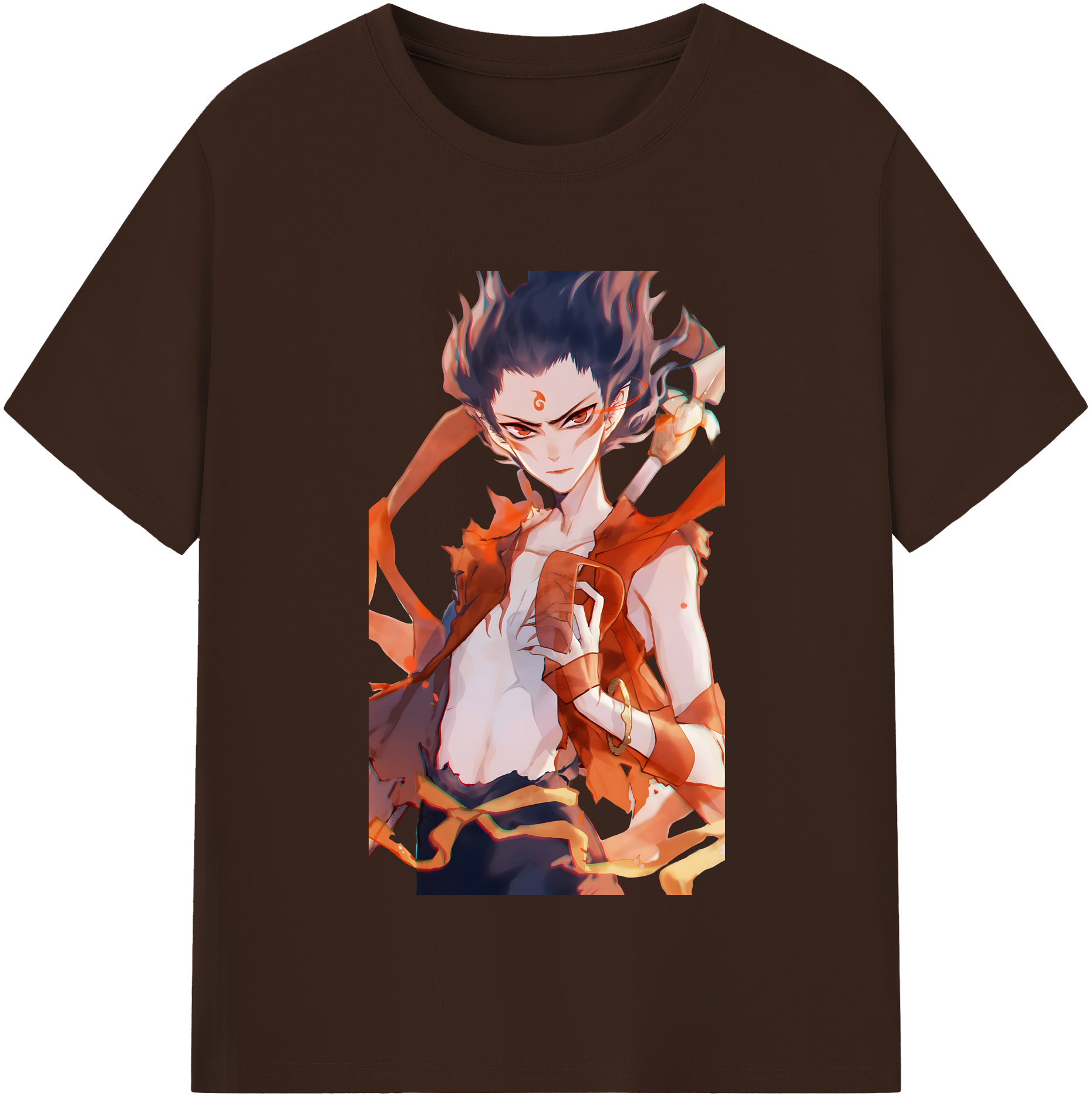 （画像用） Ne Zha 2 ナタ 魔童の大暴れ 綿100％半袖Tシャツ（フロントプリント）