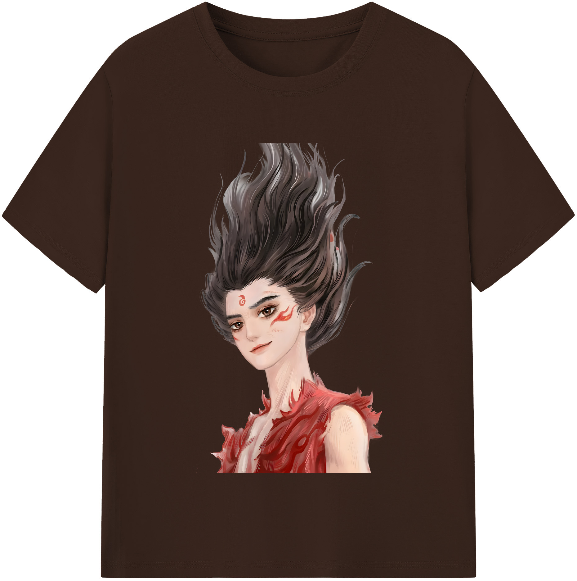 （画像用） Ne Zha 2 ナタ 魔童の大暴れ 綿100％半袖Tシャツ（フロントプリント）