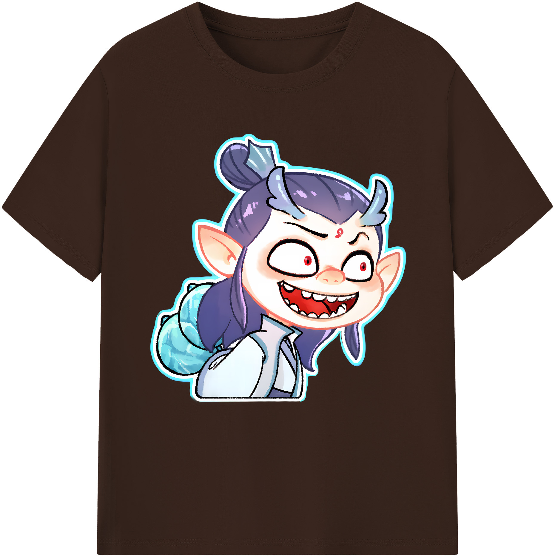 （画像用） Ne Zha 2 ナタ 魔童の大暴れ 綿100％半袖Tシャツ（フロントプリント）