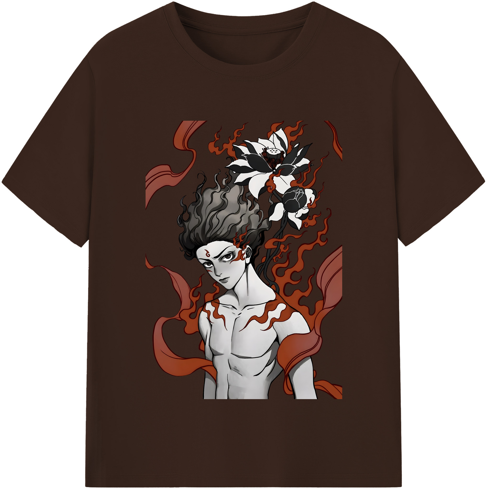 （画像用） Ne Zha 2 ナタ 魔童の大暴れ 綿100％半袖Tシャツ（フロントプリント）