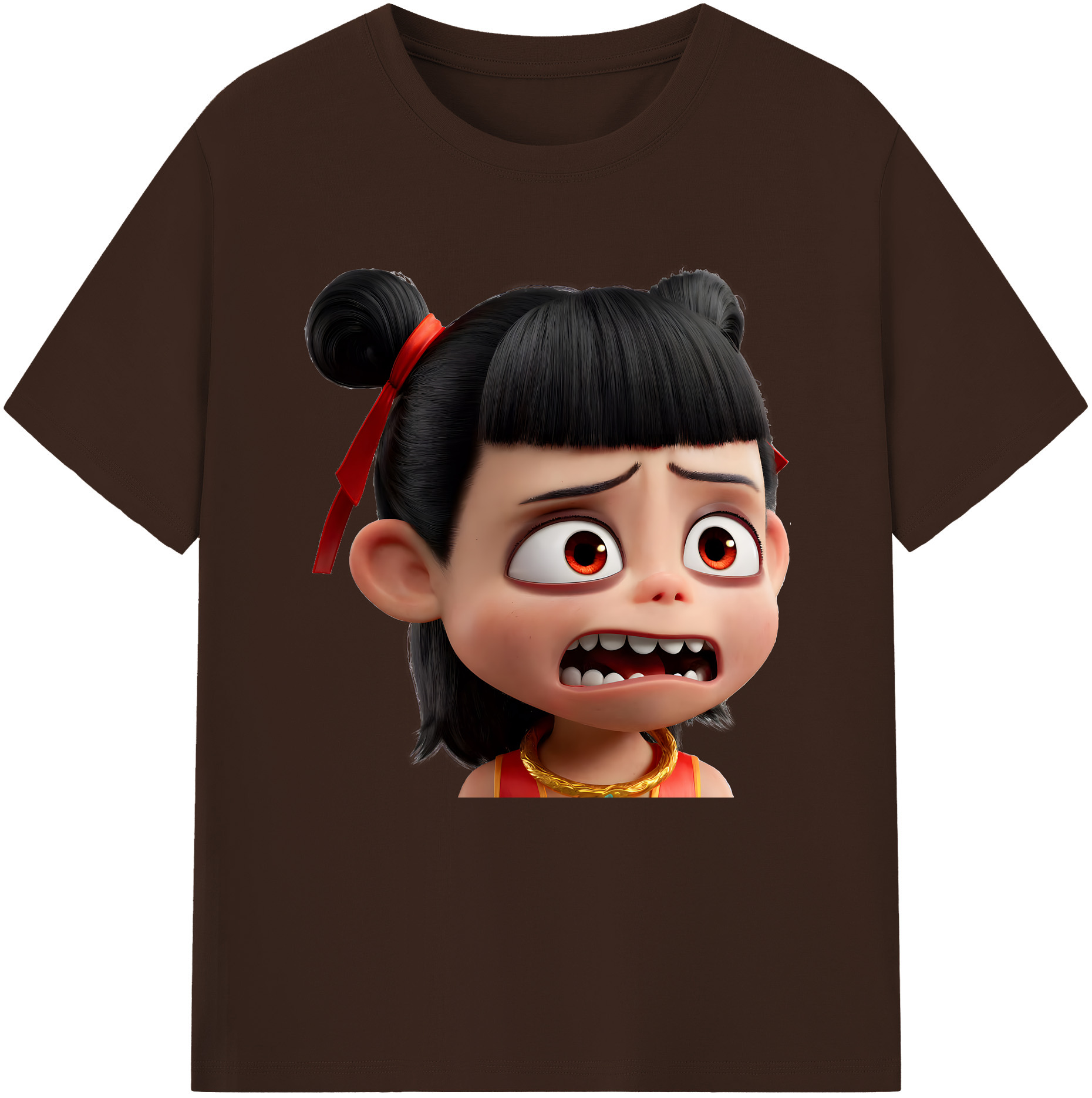 （画像用） Ne Zha 2 ナタ 魔童の大暴れ 綿100％半袖Tシャツ（フロントプリント）