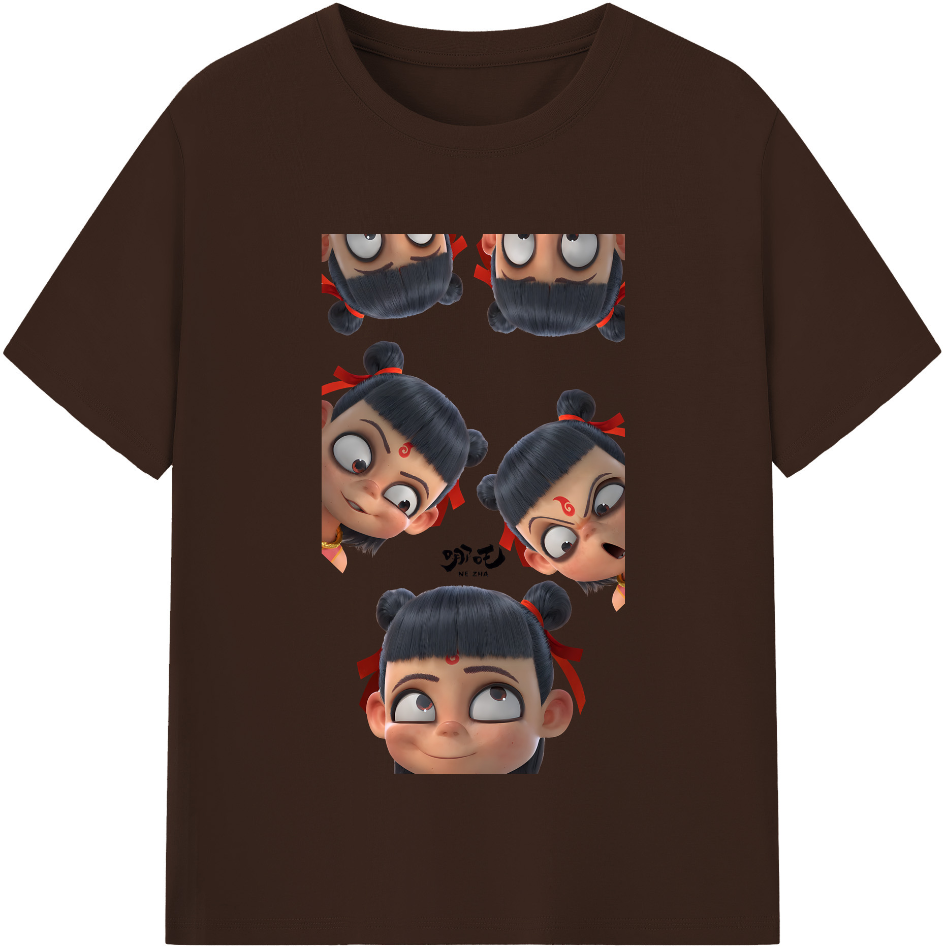 （画像用） Ne Zha 2 ナタ 魔童の大暴れ 綿100％半袖Tシャツ（フロントプリント）