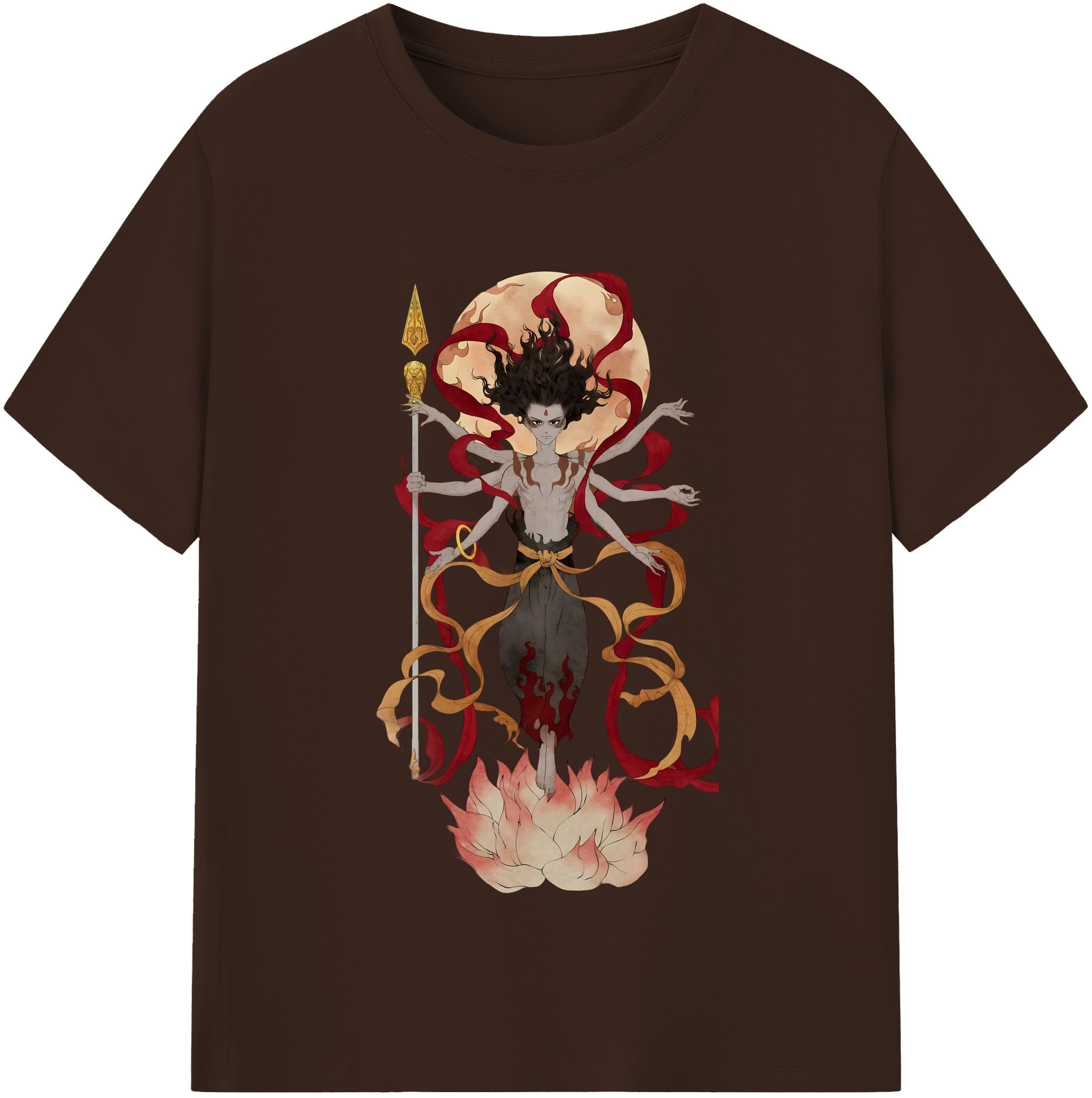 （画像用） Ne Zha 2 ナタ 魔童の大暴れ 綿100％半袖Tシャツ（フロントプリント）