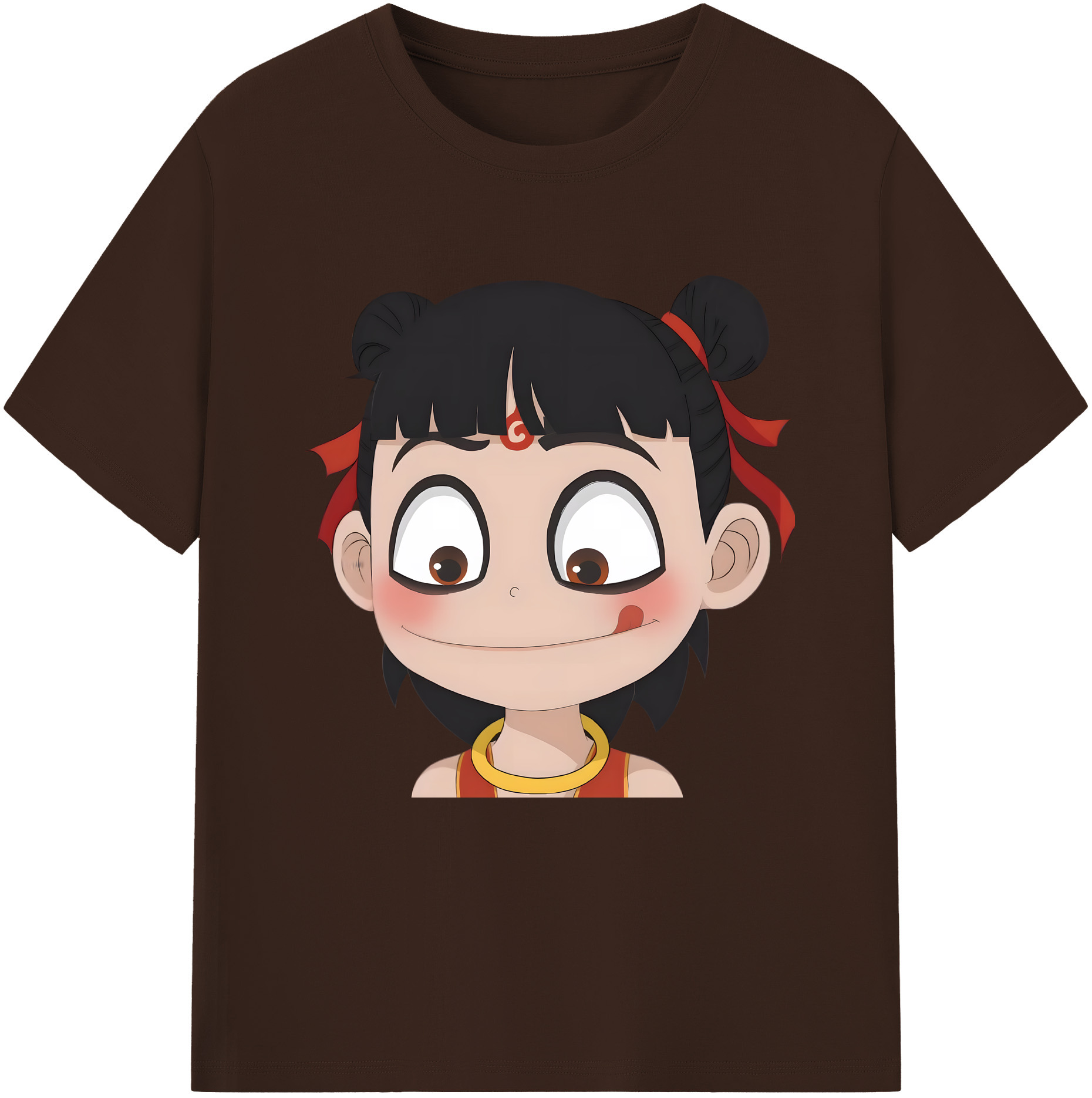 （画像用） Ne Zha 2 ナタ 魔童の大暴れ 綿100％半袖Tシャツ（フロントプリント）