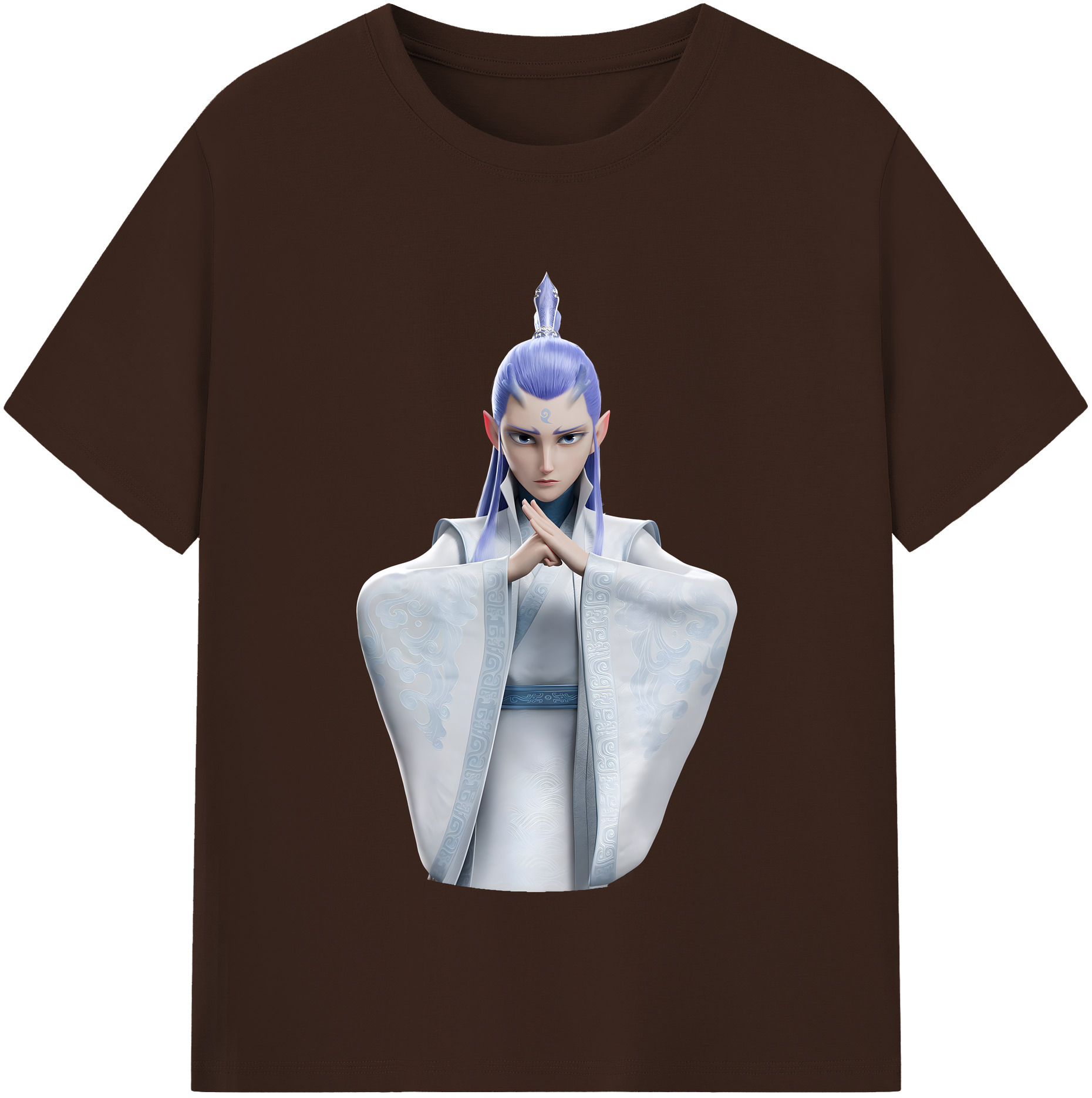 （画像用） Ne Zha 2 ナタ 魔童の大暴れ 綿100％半袖Tシャツ（フロントプリント）